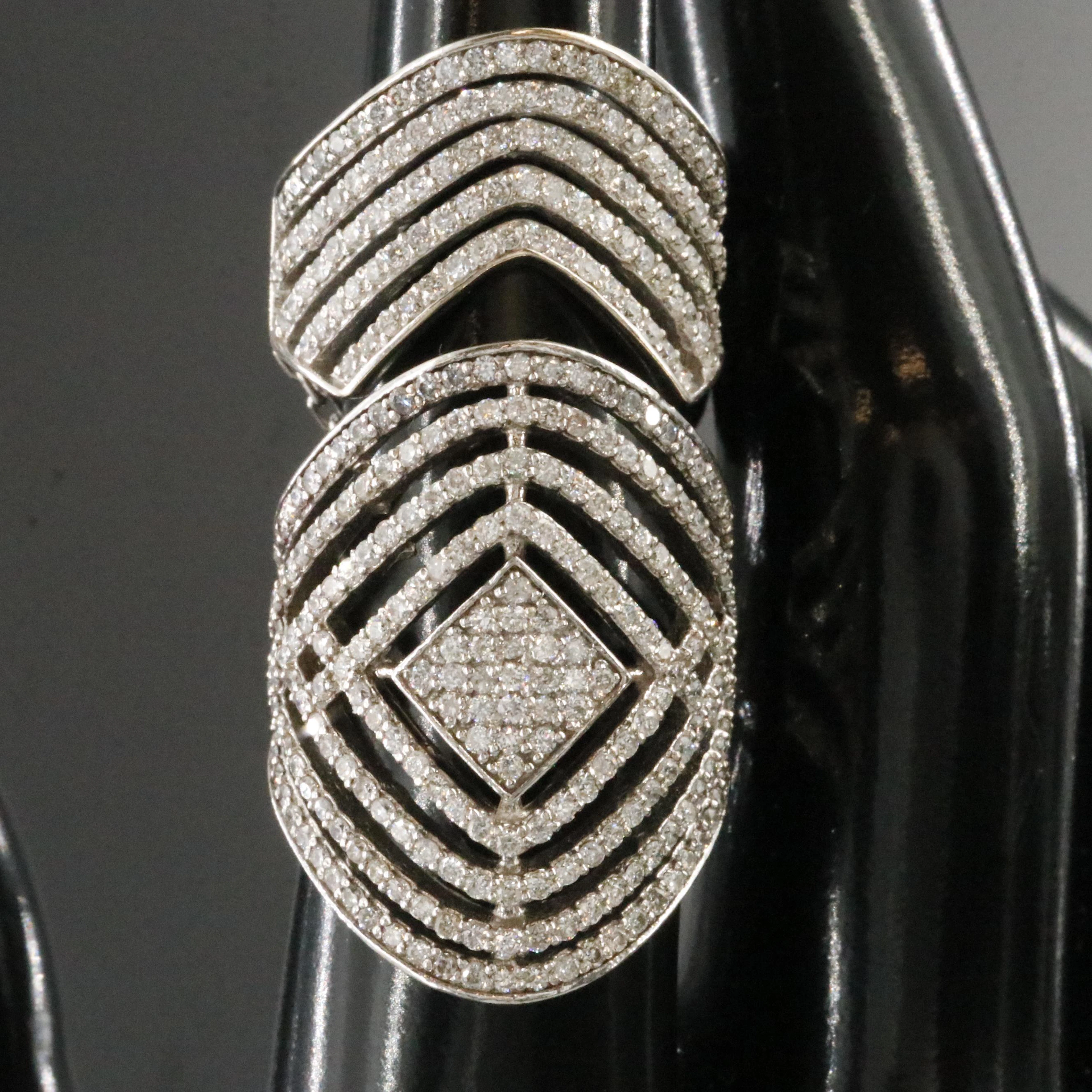 14K 1.95 CTW Diamond Ring with Attached Midi Ring