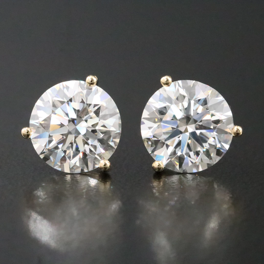 14K 4.89 CTW Lab Grown Diamond Earrings with IGI Reports