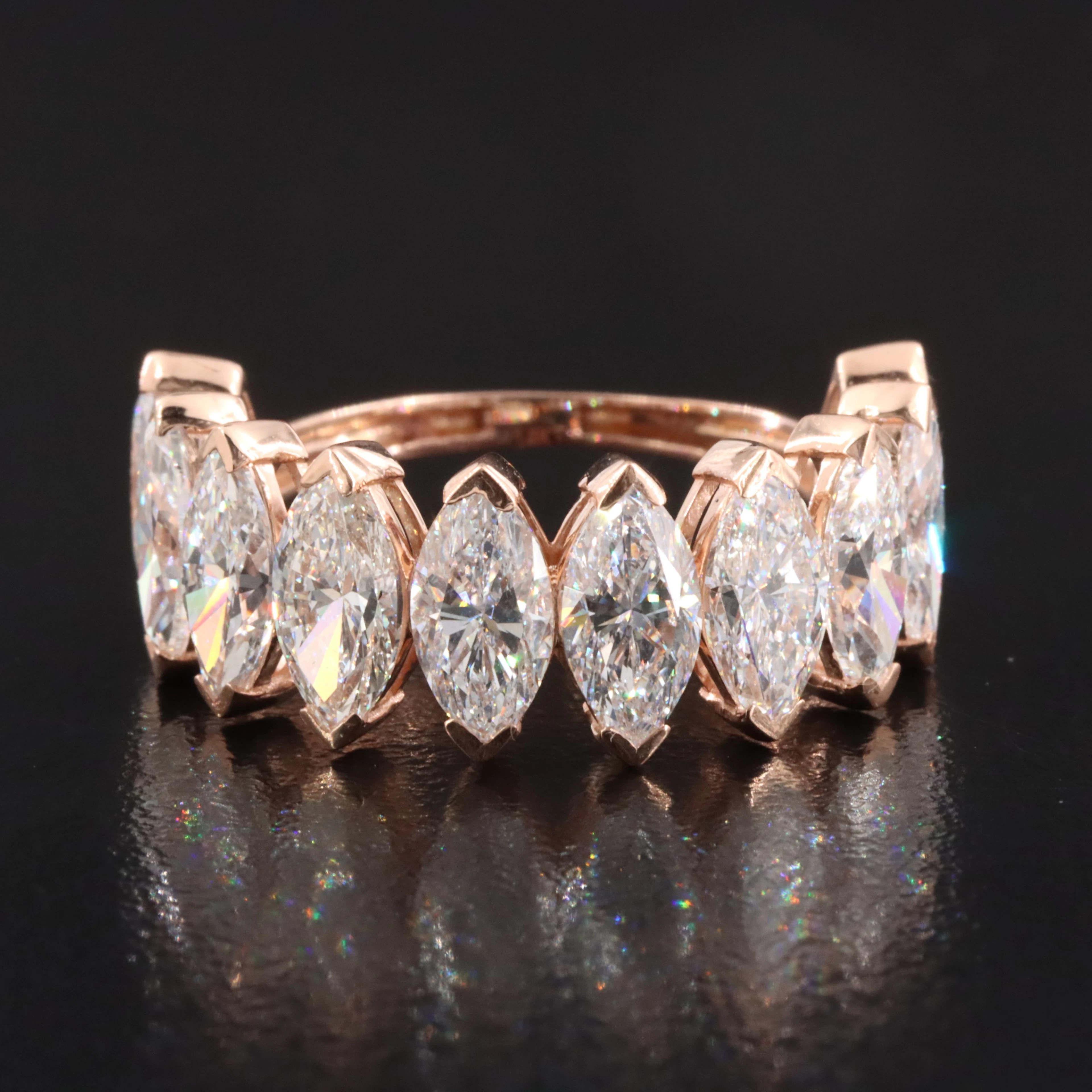 14K Rose Gold 5.04 CTW Lab Grown Diamond Ring