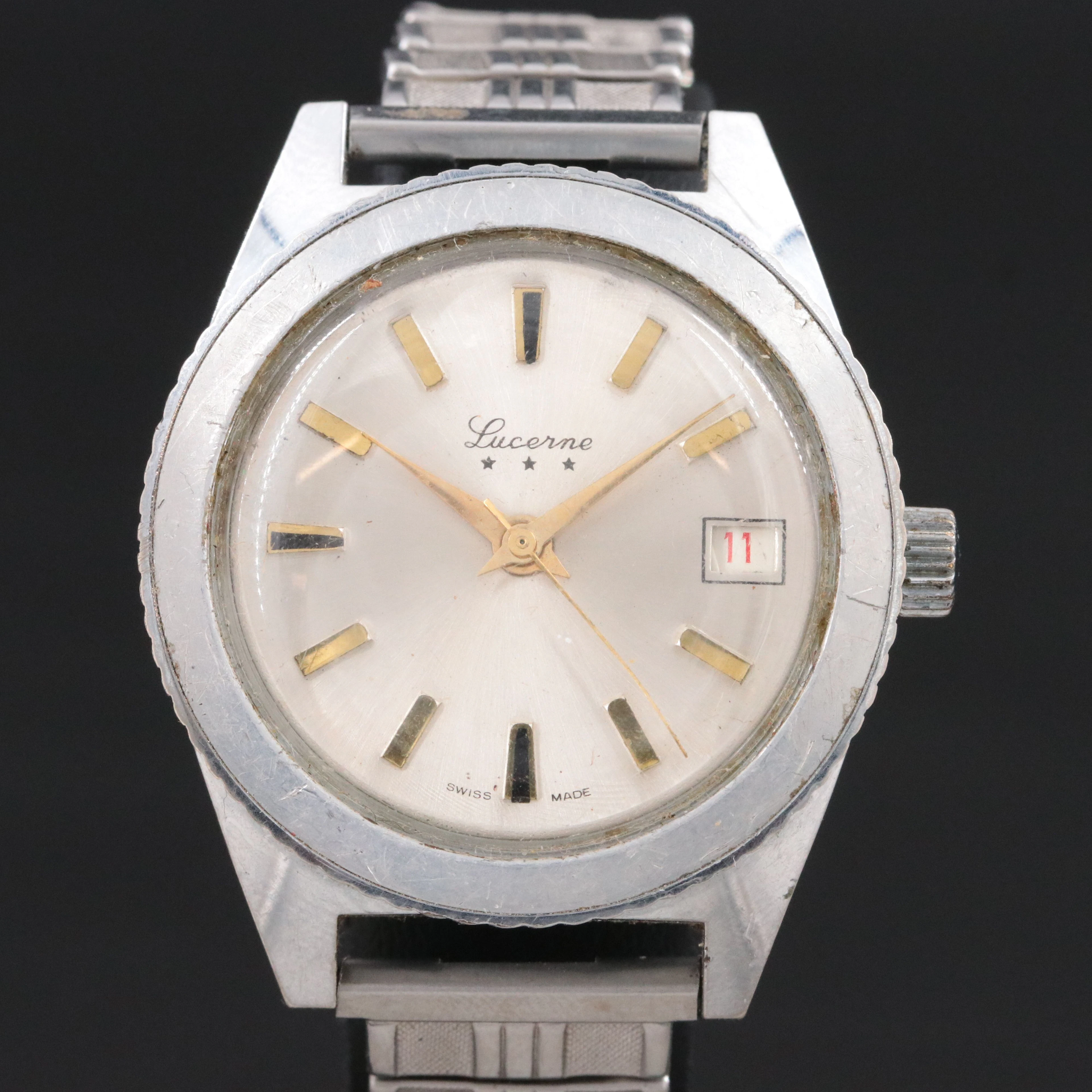 Lucerne Calendar Steel Manual Wind Date Watch Ref. 50051