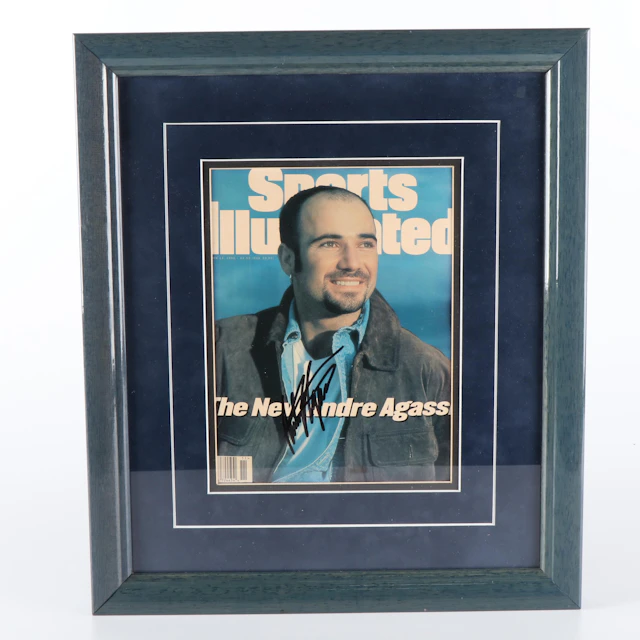 Andre Agassi Signed "Sports Illustrated" Magazine in Matted Frame