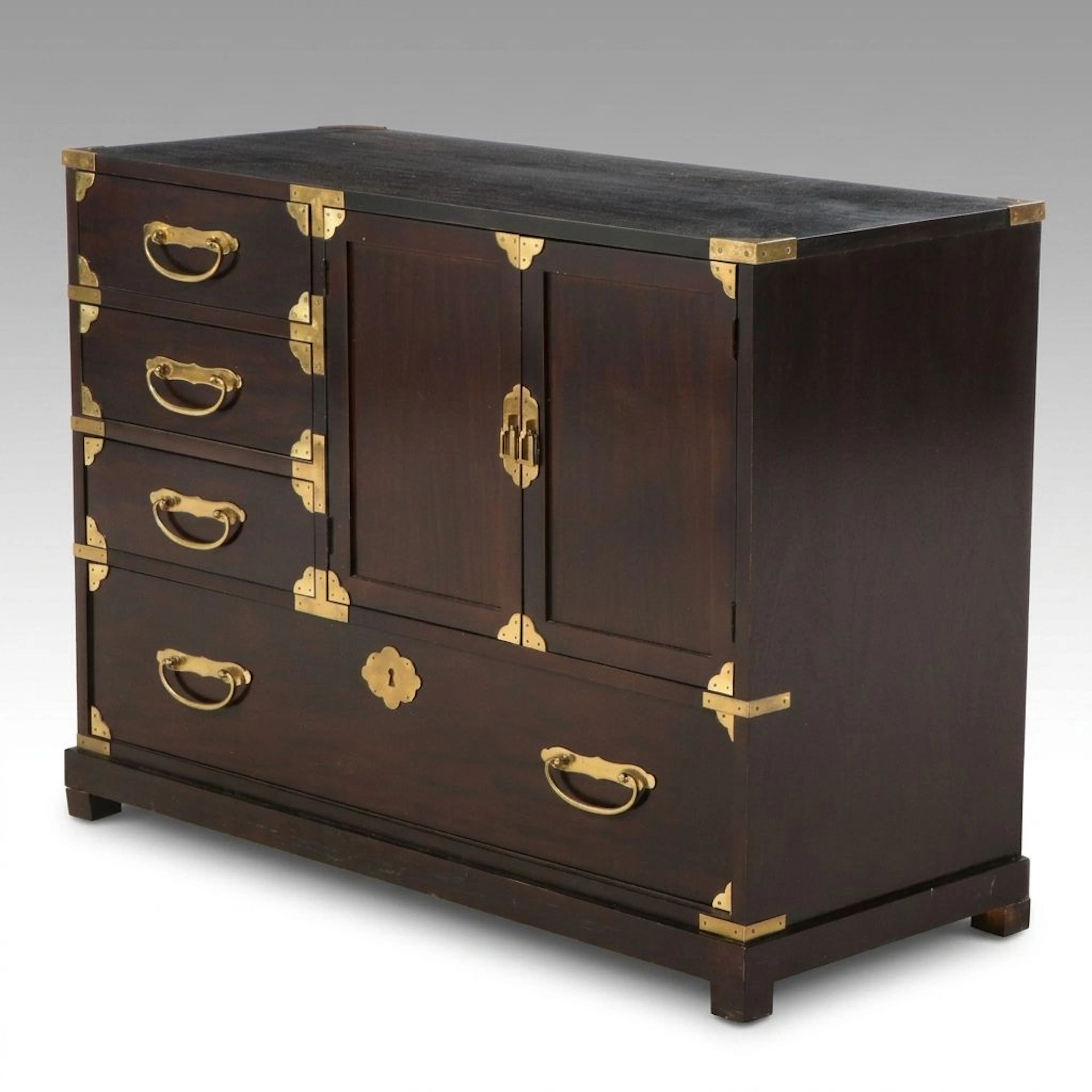 Century Furniture Asian Style Campaign Dresser, Late 20th Century