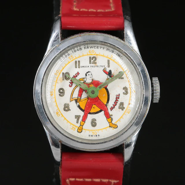 Vintage Captain Marvel Deluxe Stem Wind Watch