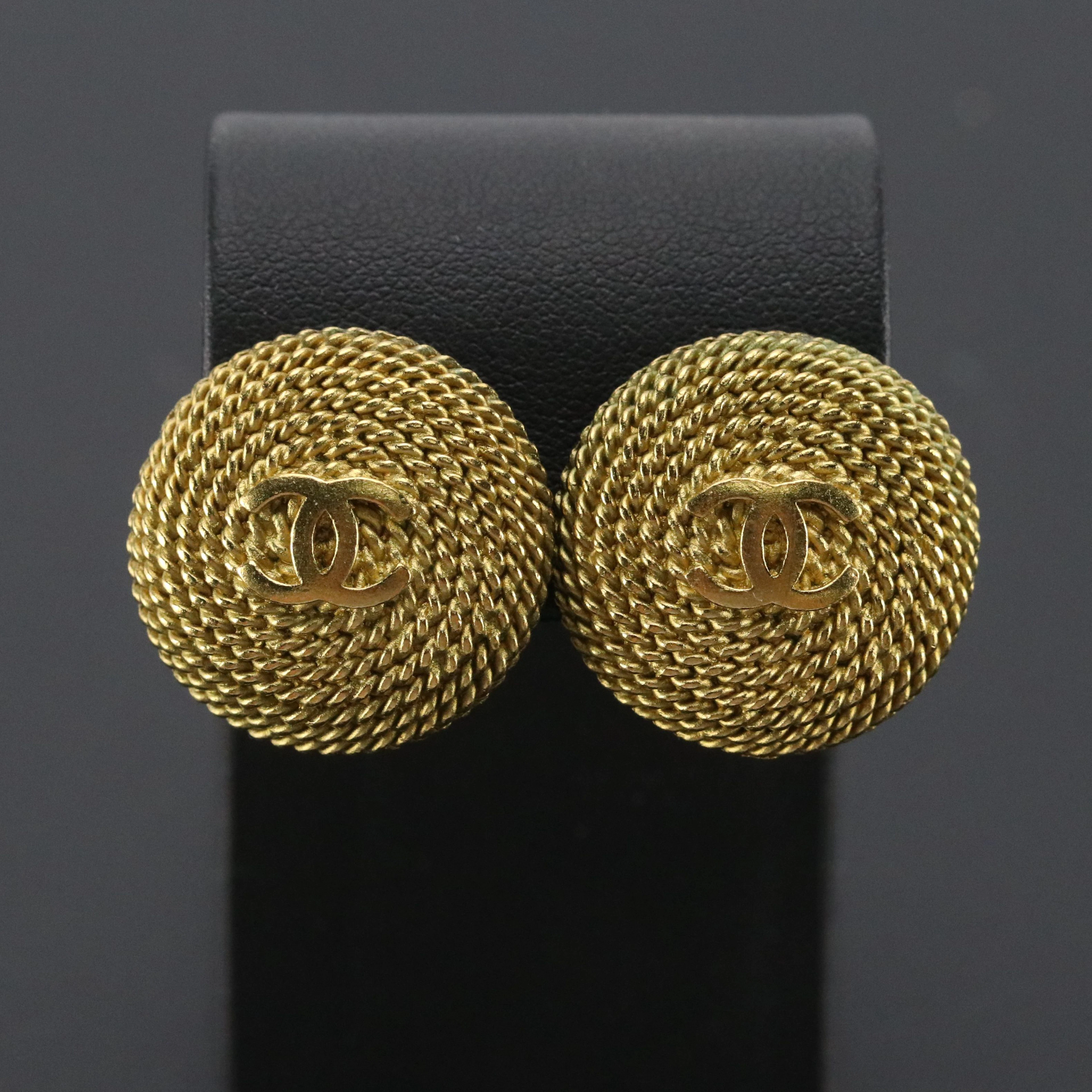 Chanel Twisted Rope Motif Clip Earrings