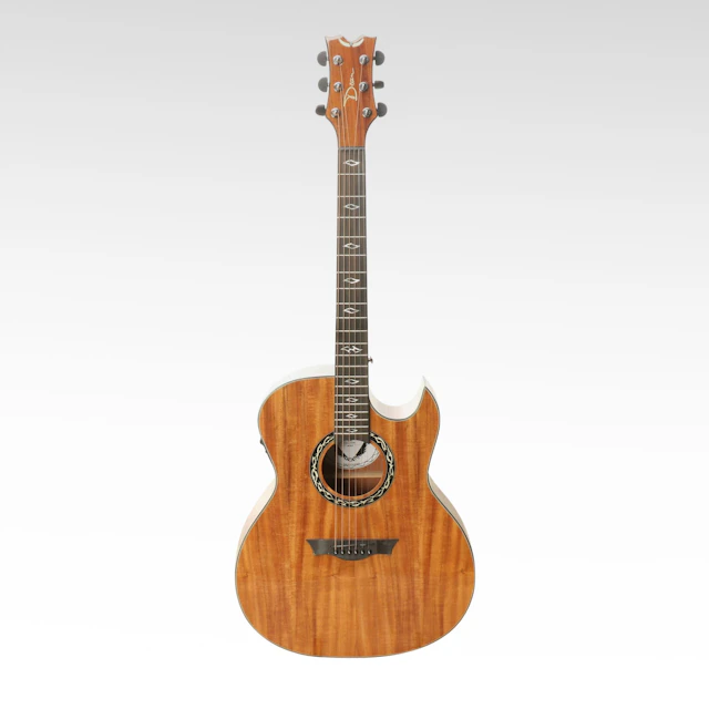 Dean Exhibition Koa and Mahogany Electric Acoustic Guitar with Hardside Case