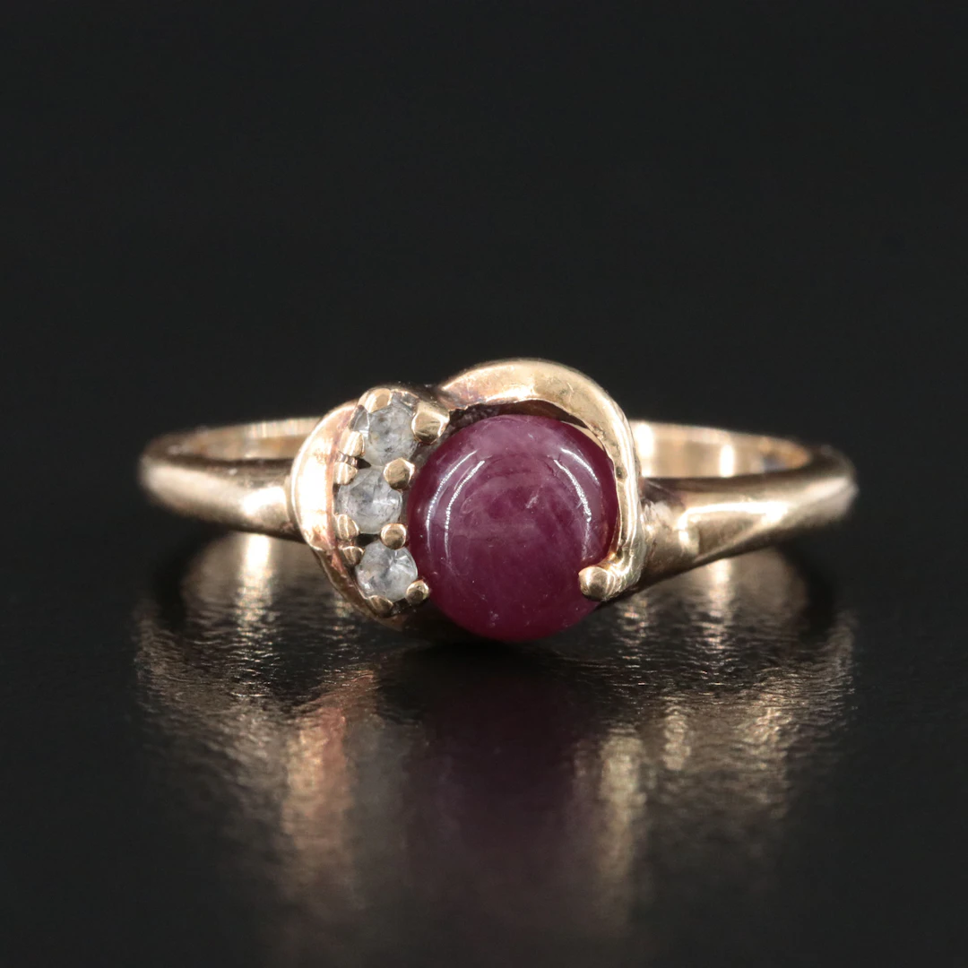 10K Ruby and CZ Ring
