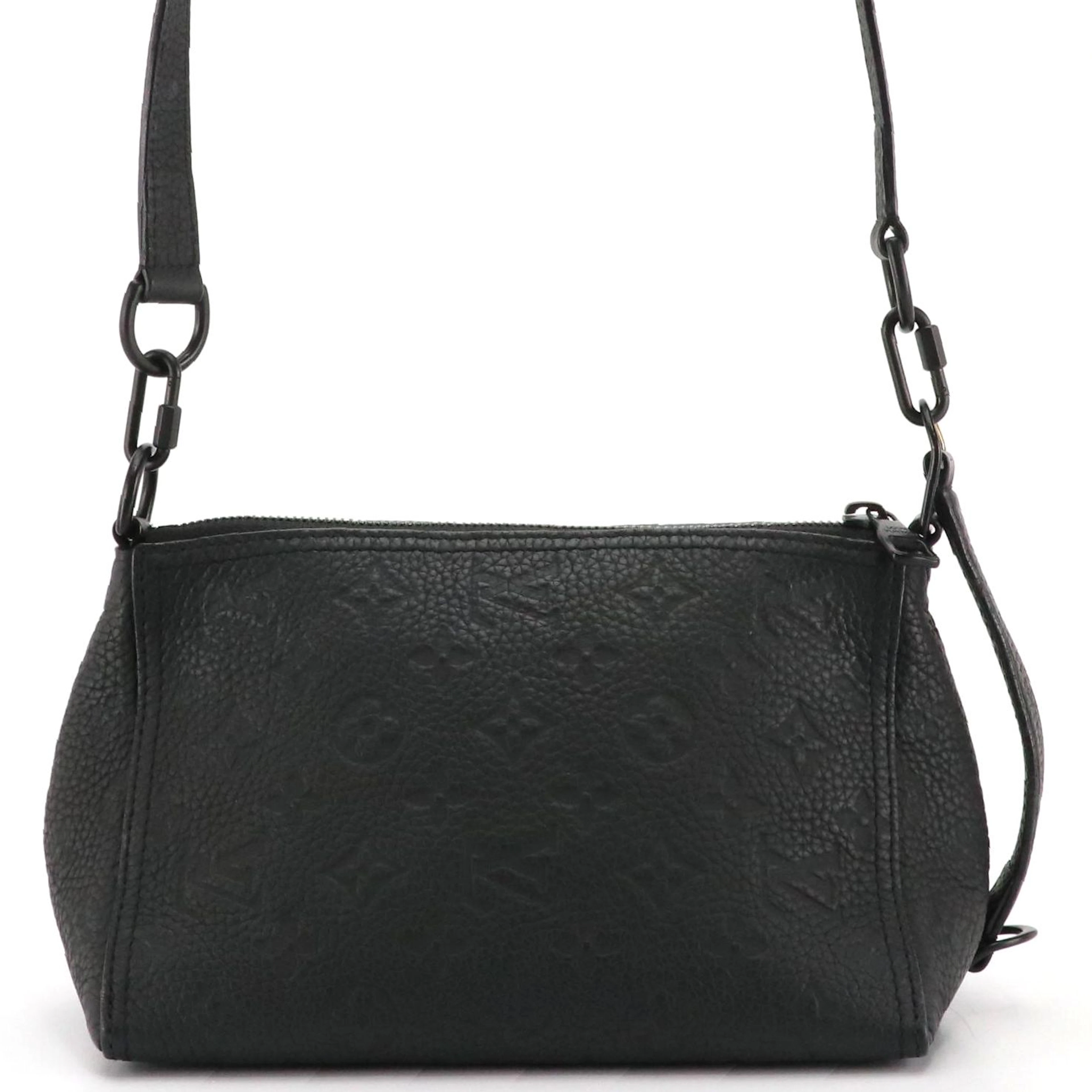 Louis Vuitton Triangle Messenger Crossbody Bag in Black Monogram Empreinte