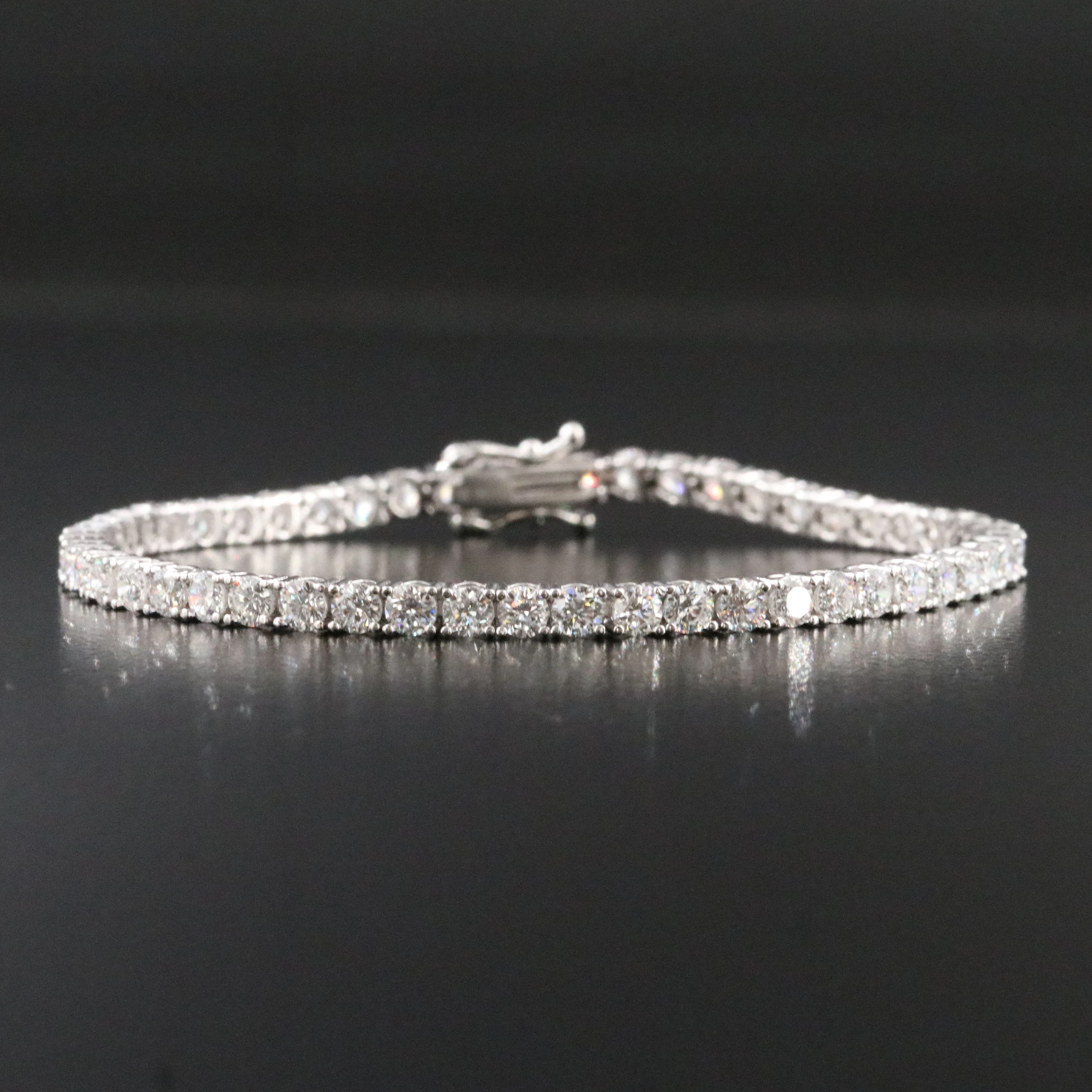 Sterling 4.68 CTW Lab Grown Diamond Line Bracelet