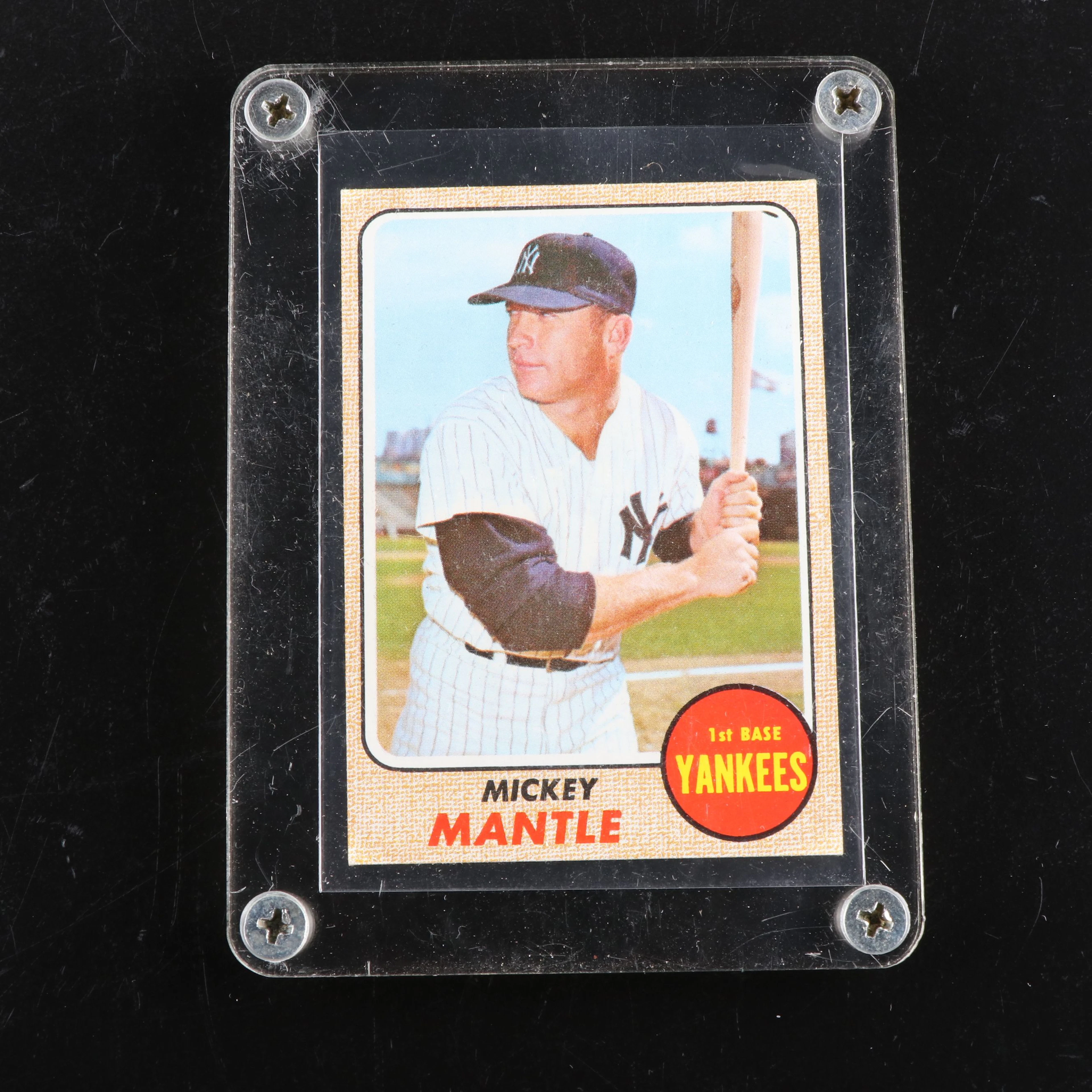 1968 Topps Mickey Mantle New York Yankees Baseball Card