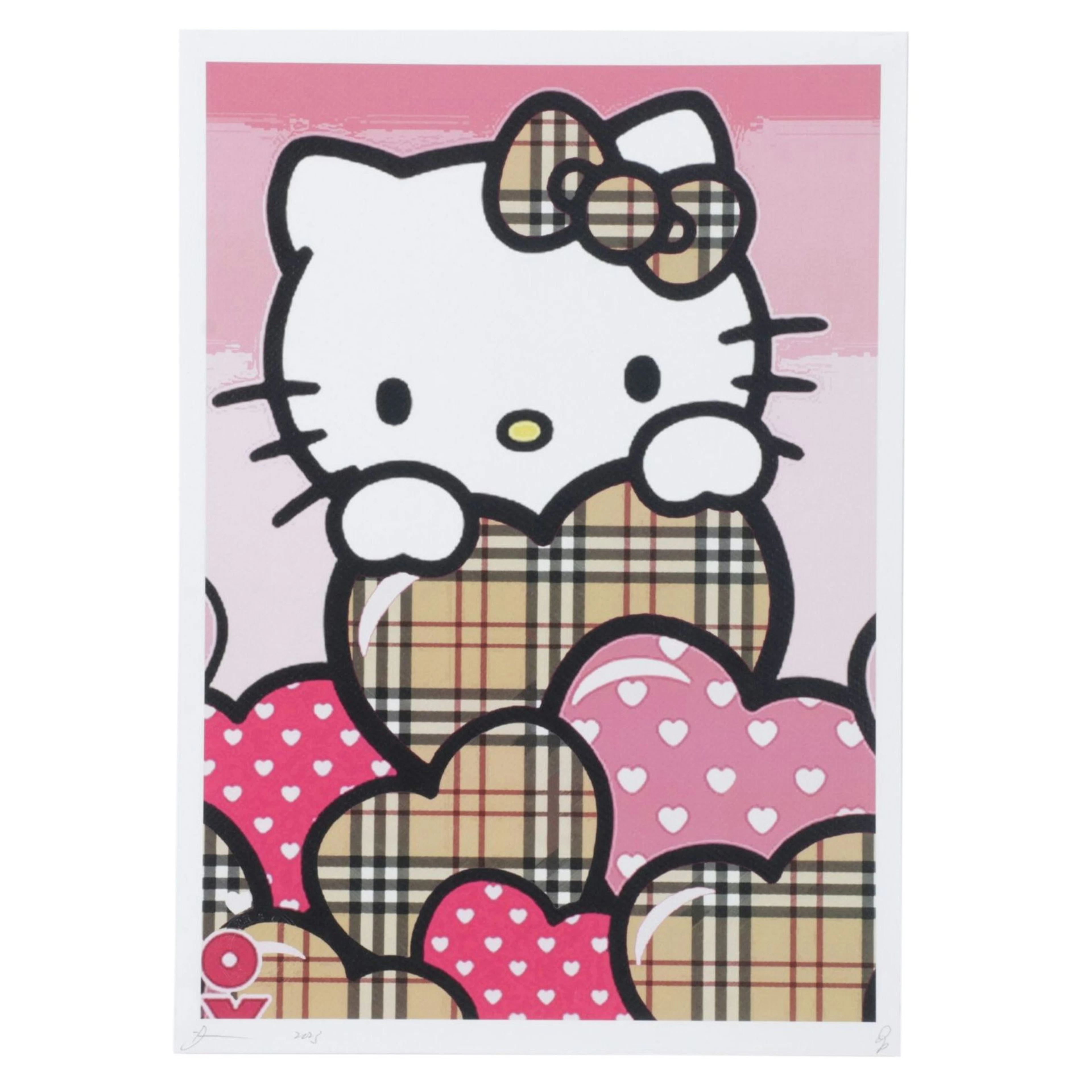 Death NYC Graphic Digital Print Homage to Hello Kitty x Burberry, 2023