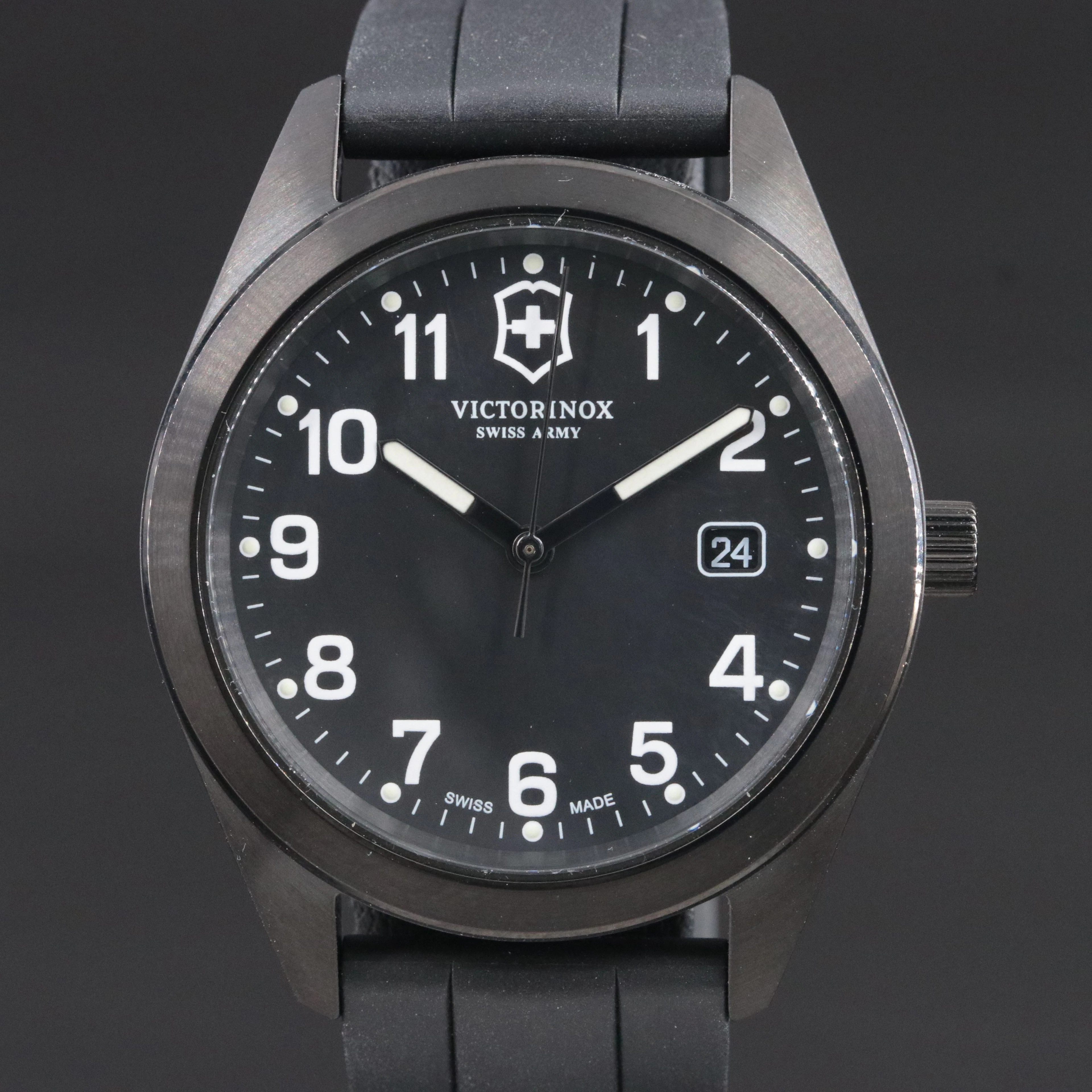 Victorinox Garrison Quartz Black Dial Date Watch Ref. 26071.CB