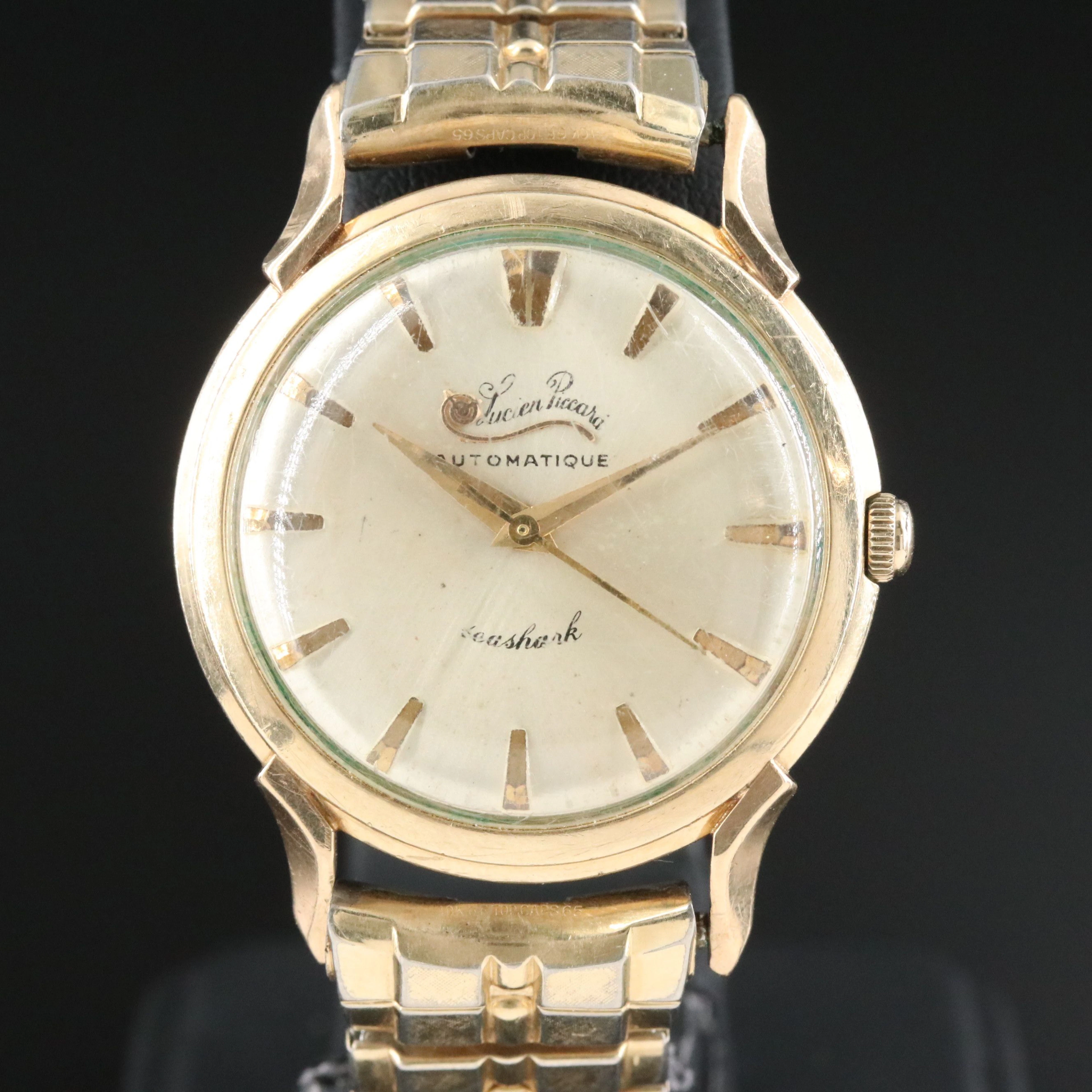 Vintage Lucien Piccard Seashark Swiss Gold-Filled Automatic Watch