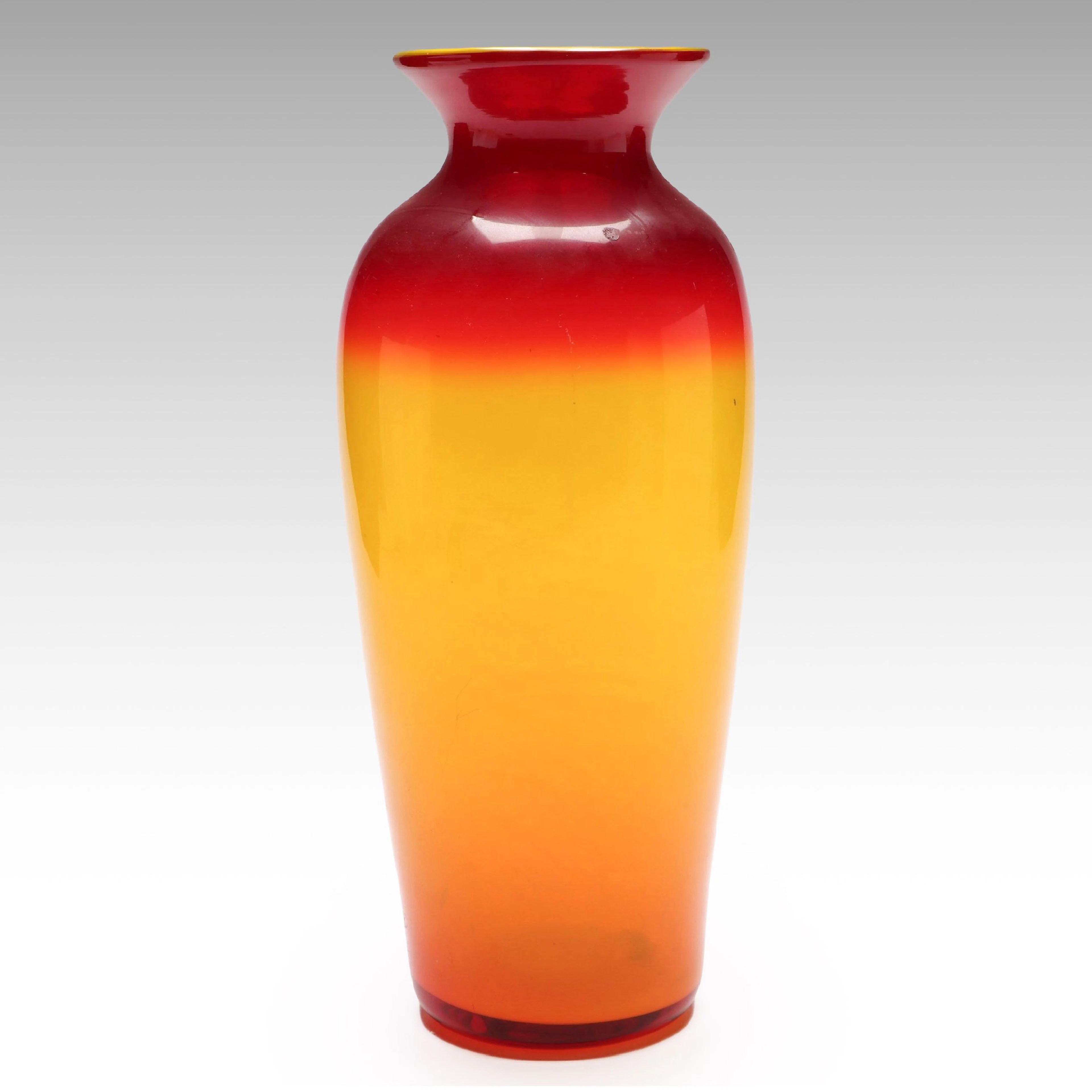 Blenko Tequila Sunrise Art Glass Vase