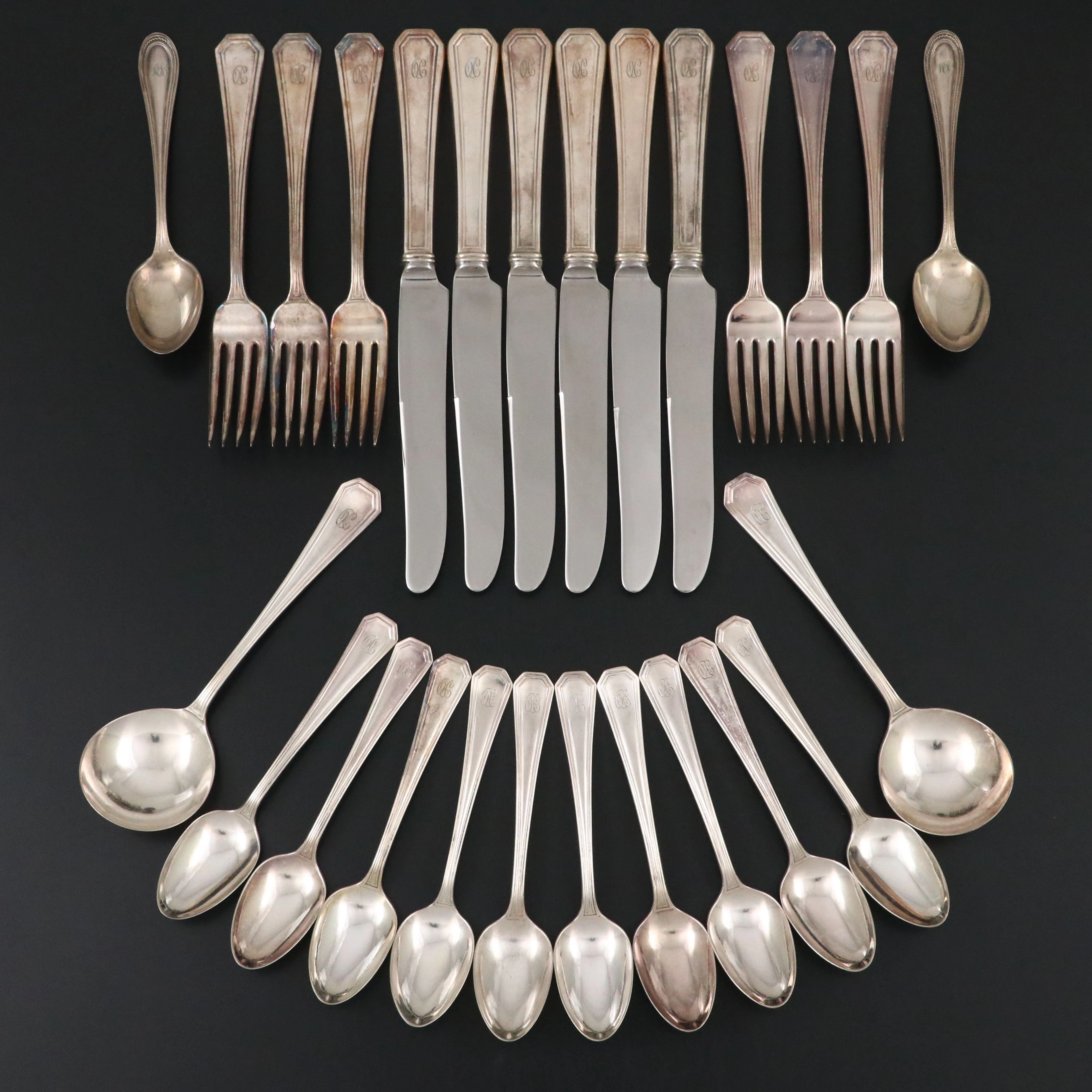 Wallace Silver "Alamo" and Tiffany & Co. "Norman" Silver Plate Flatware