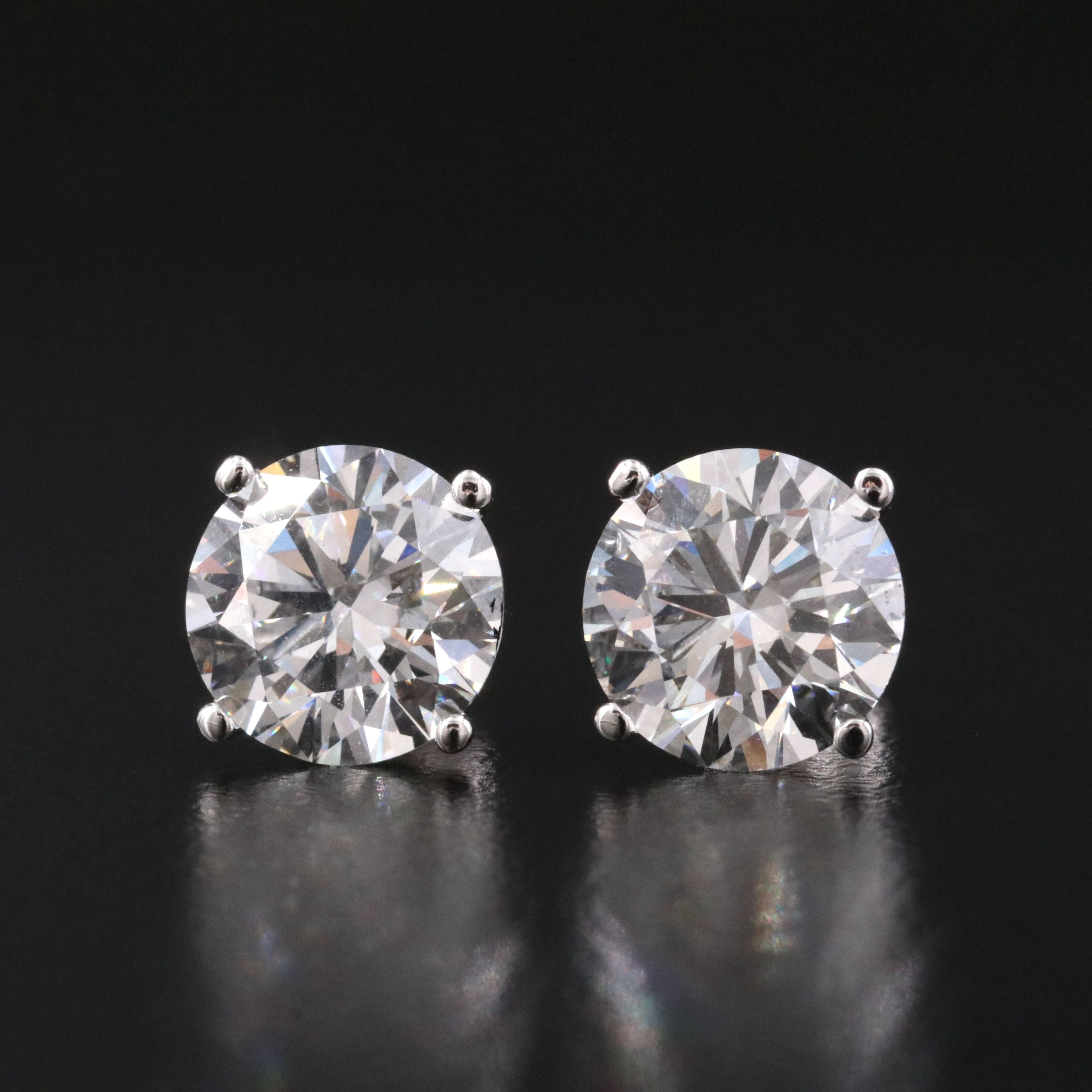 14K 5.03 CTW Lab Grown Diamond Stud Earrings with IGI Reports