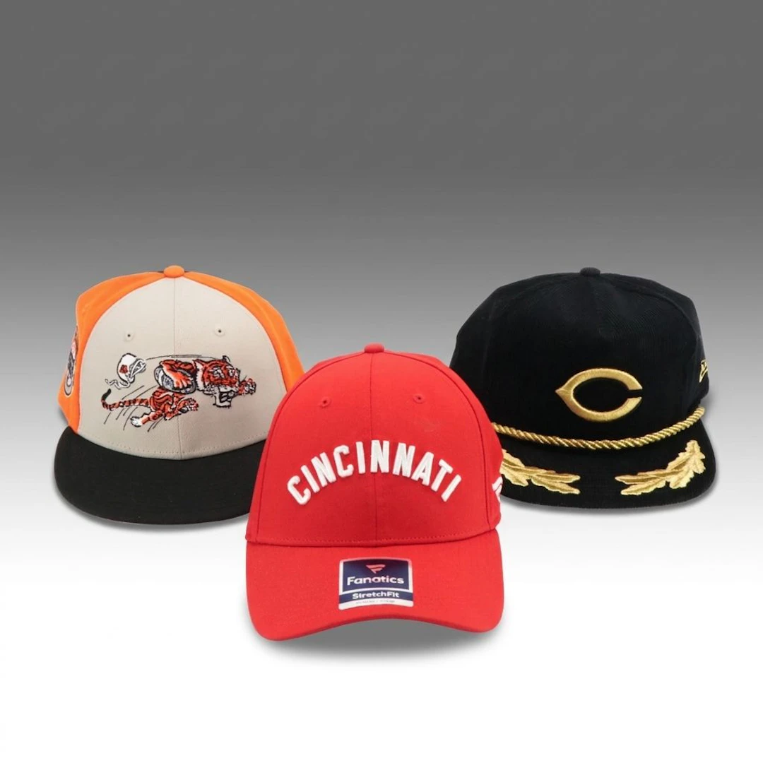 New Era Cincinnati Bengals Vintage Tiger Snapback Hat and Cincinnati Reds Hats