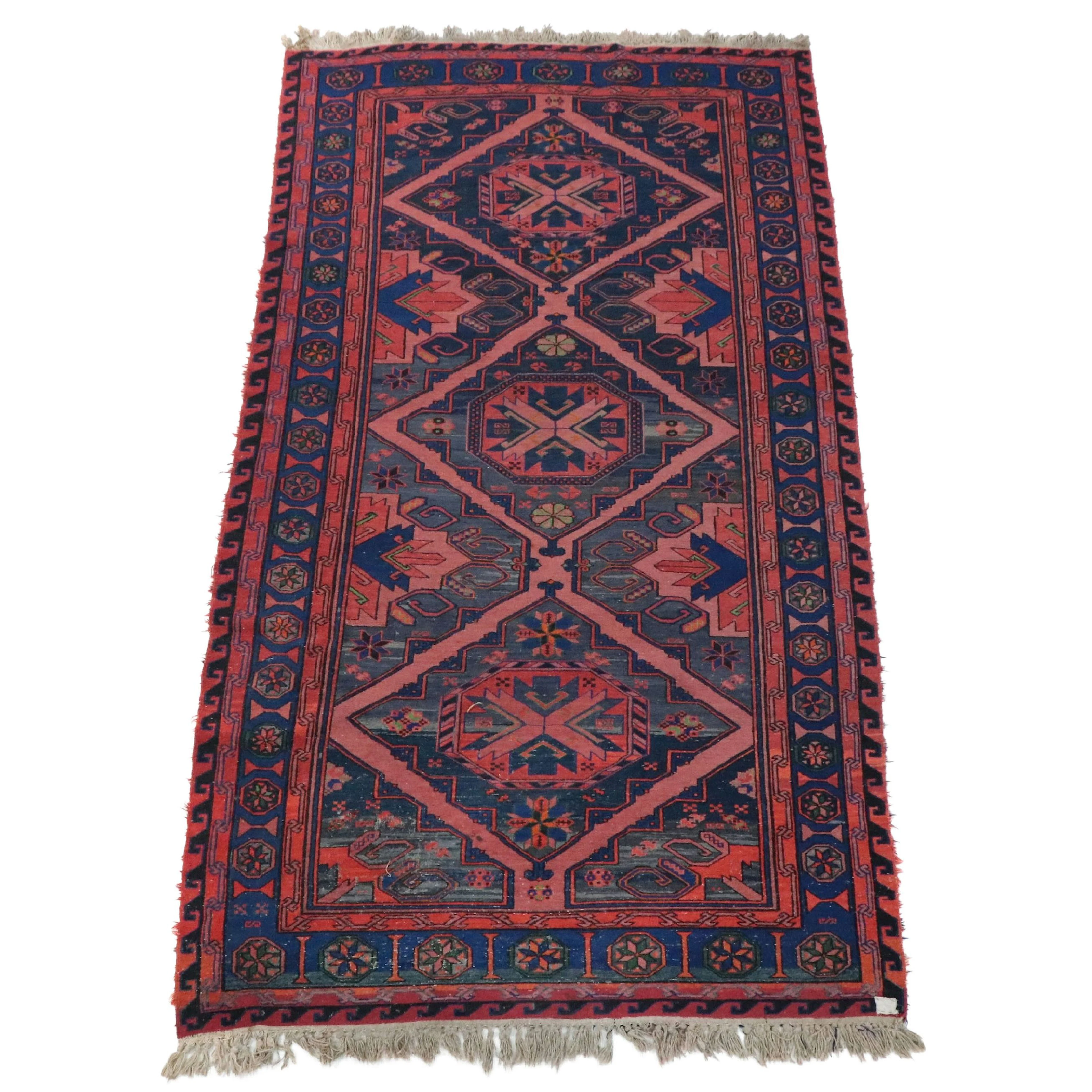 6'6 x 12'2 Handwoven Caucasian Soumak Long Rug