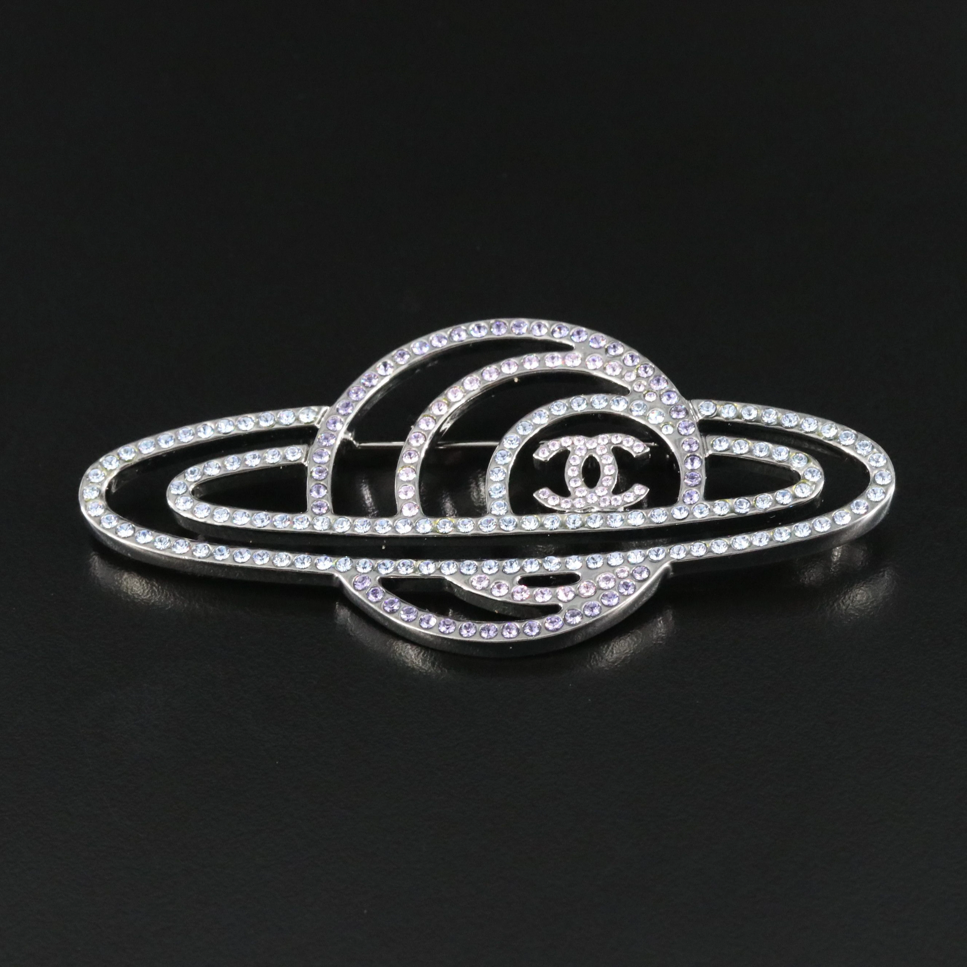 Chanel CC Crystal Planet Brooch 2017