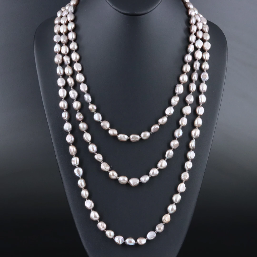 Pearl Rope Length Necklace