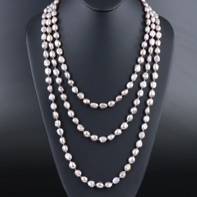 Pearl Rope Length Necklace