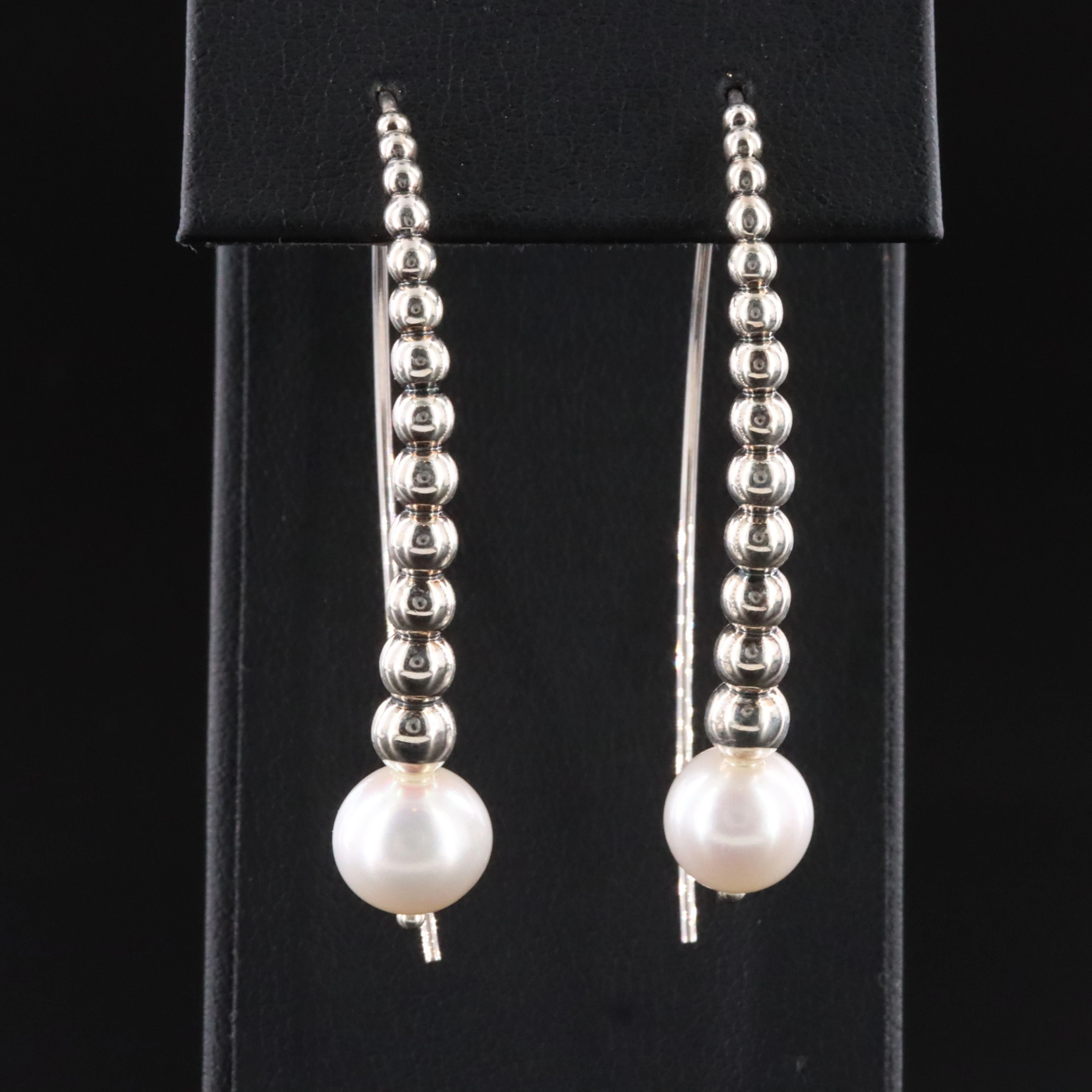 Lagos Luna Sterling Pearl Graduated Bead Earrings