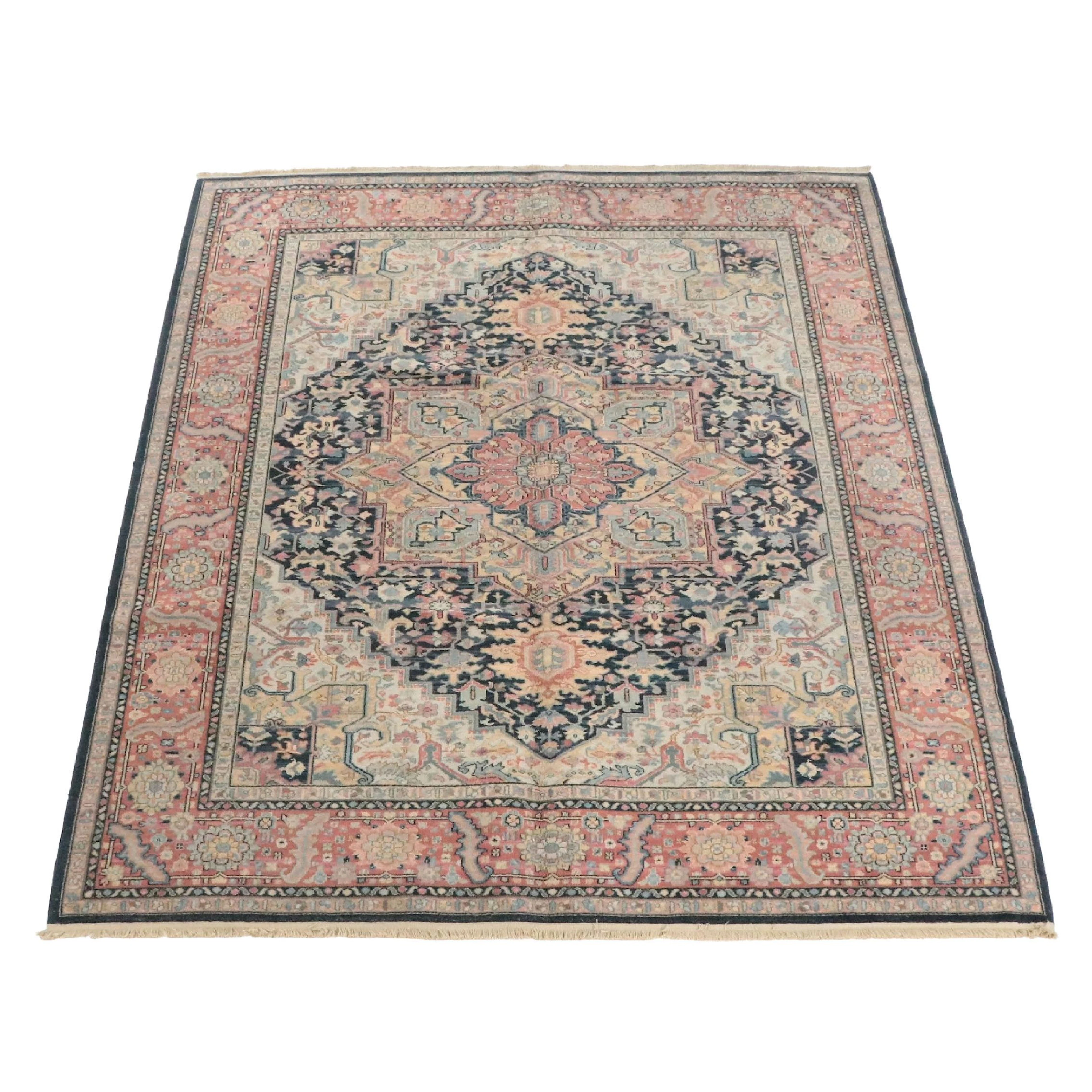 8'7 x 10'8 Machine Made Karastan "Navy Heriz" Area Rug