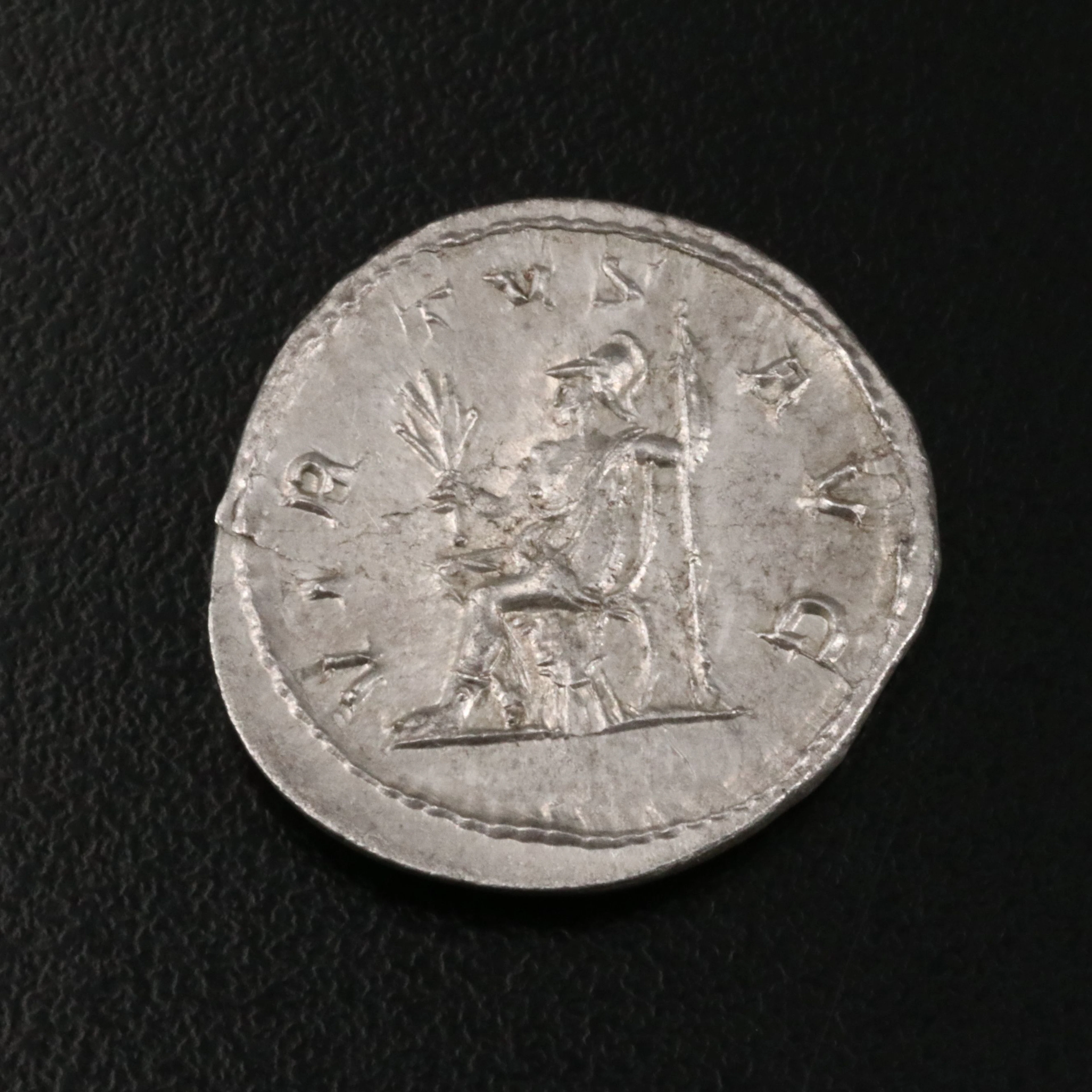 Ancient Roman Imperial AR Antoninianus Coin of Philip I, ca. 244 A.D.
