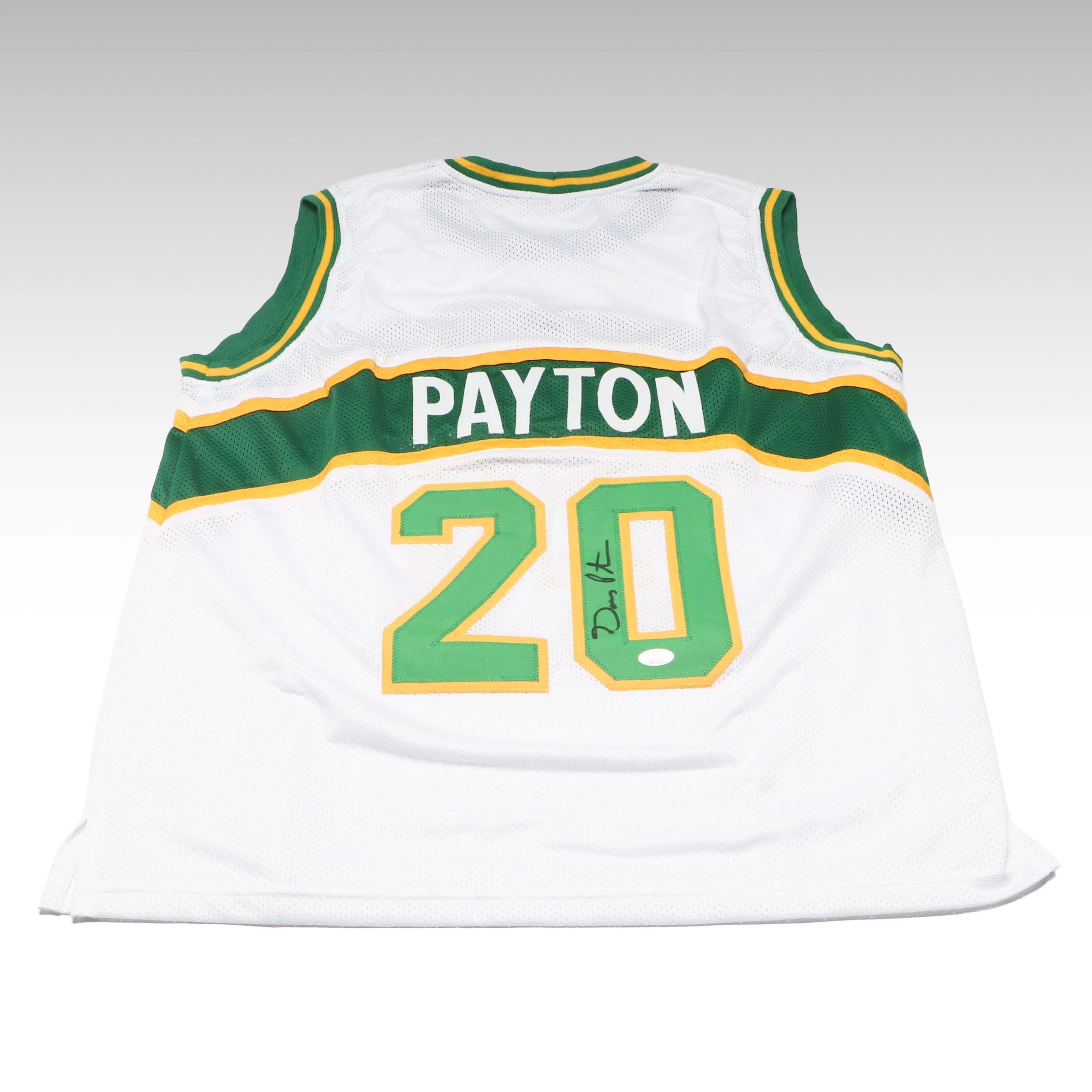 Gary Payton Signed Seattle SuperSonics Basketball Jersey, JSA