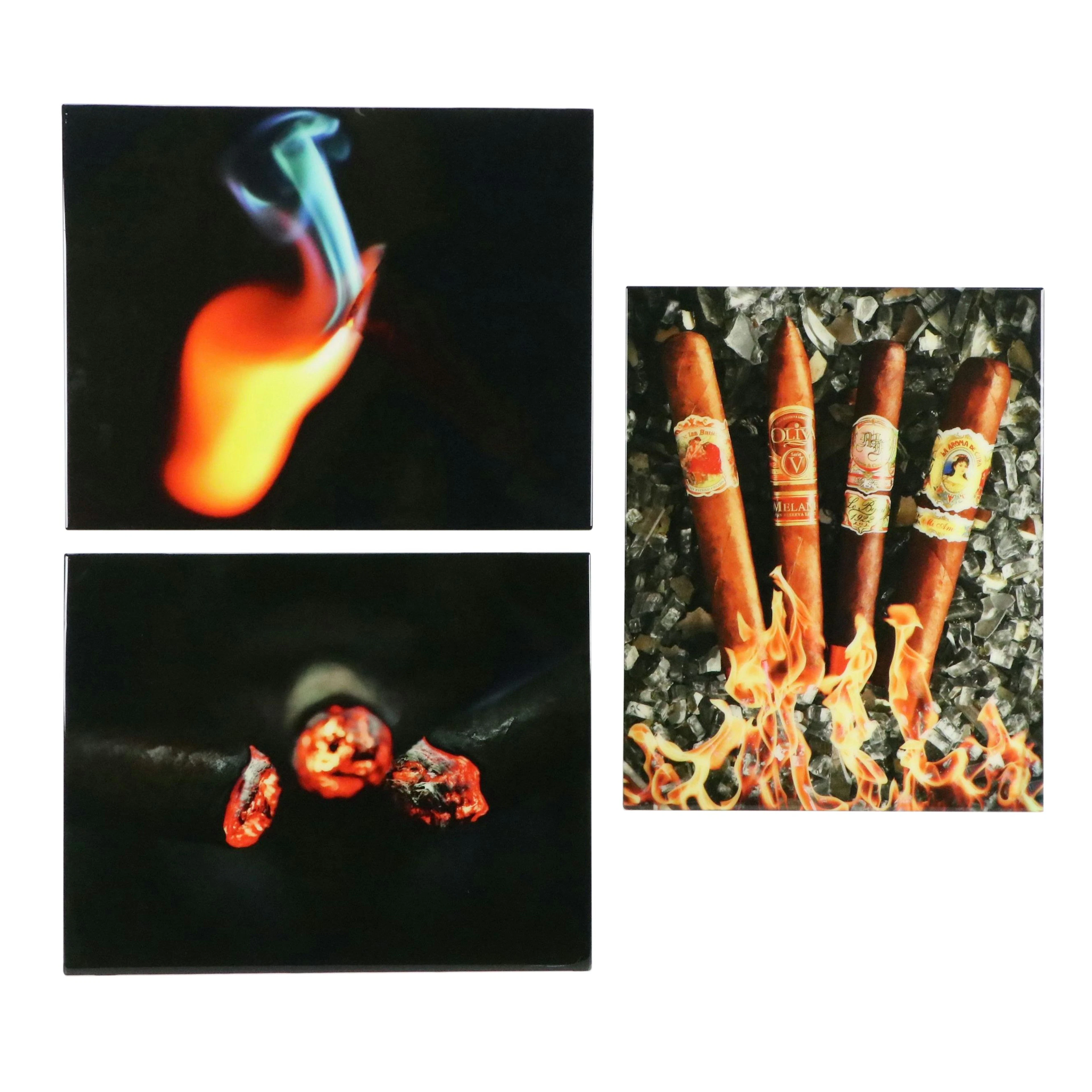 Set of Giclées Featuring Tobacciana Photography, 21st Century