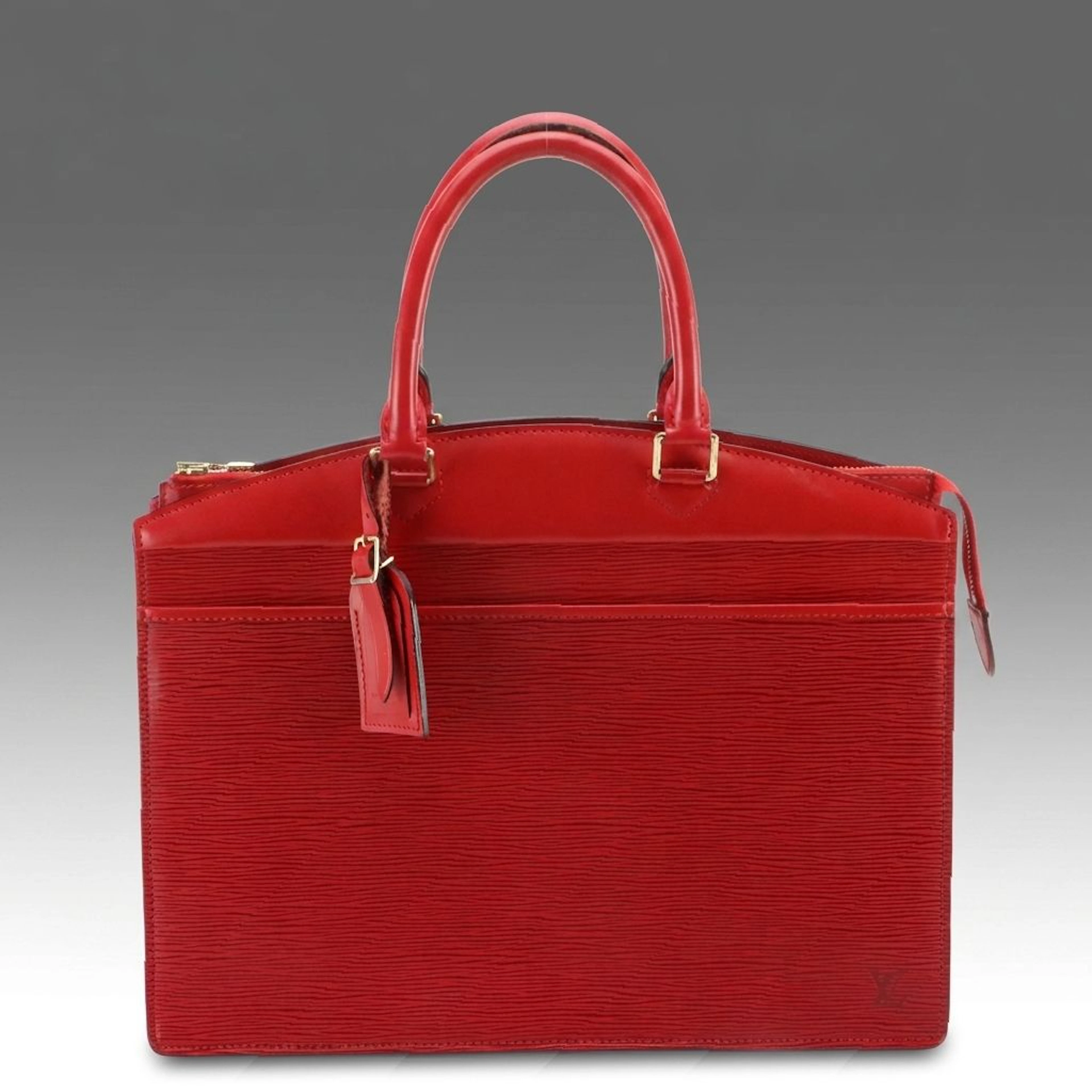 Louis Vuitton Riviera Handbag in Red Epi and Smooth Leather
