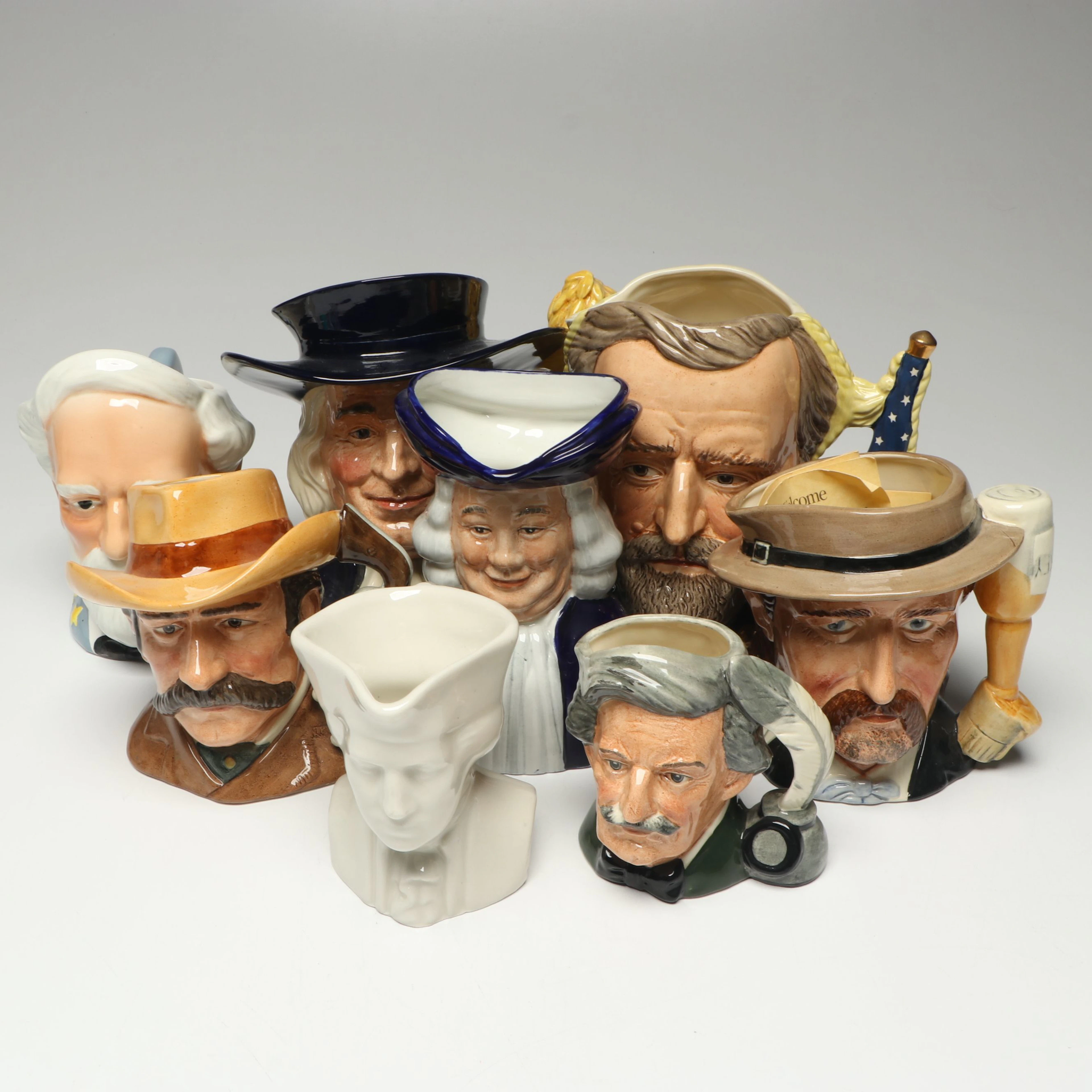 "Mark Twain," "Mr. Quaker," "Wyatt Earp," and More Ceramic Toby Jugs