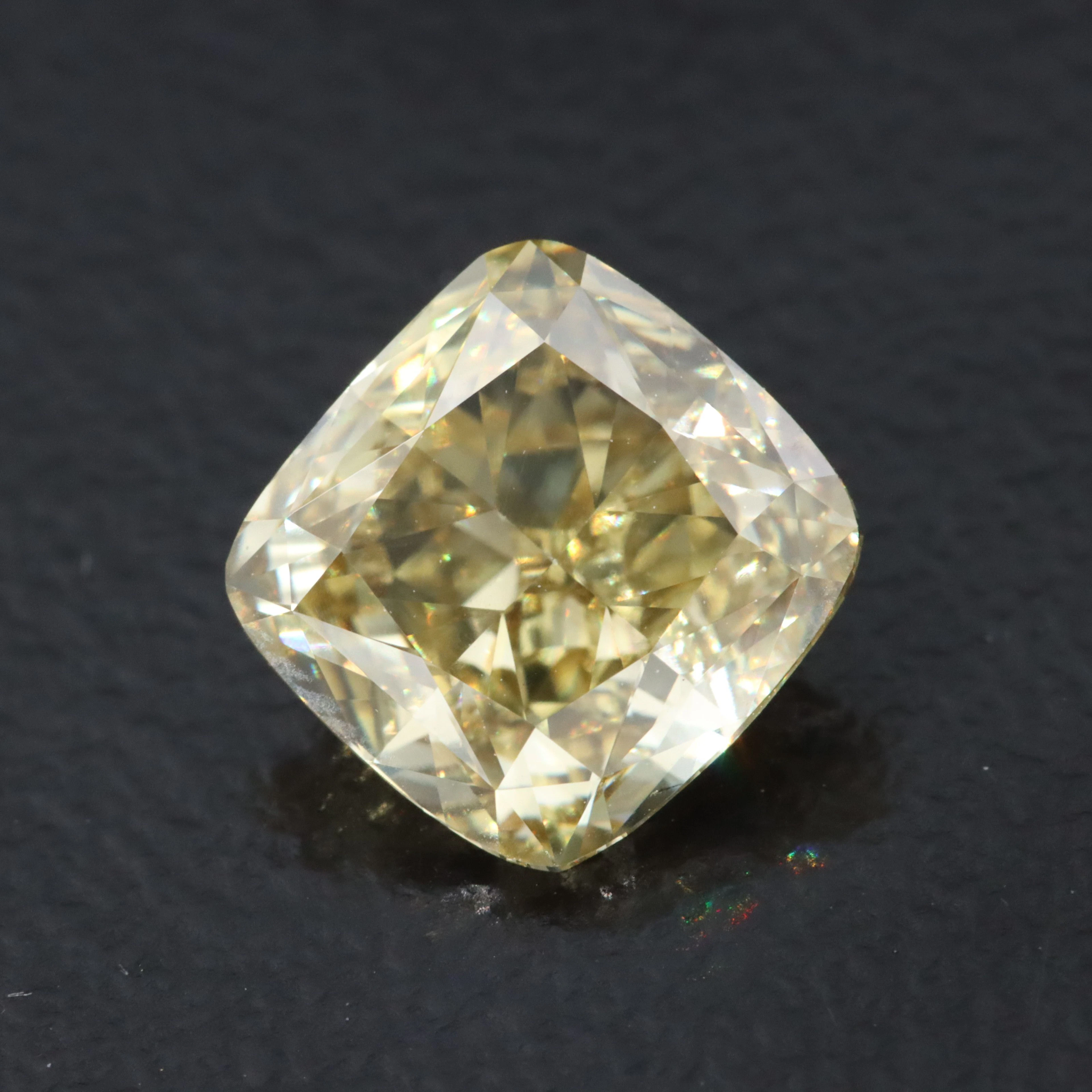 Loose 2.03 CT Fancy Yellow Lab Grown Diamond
