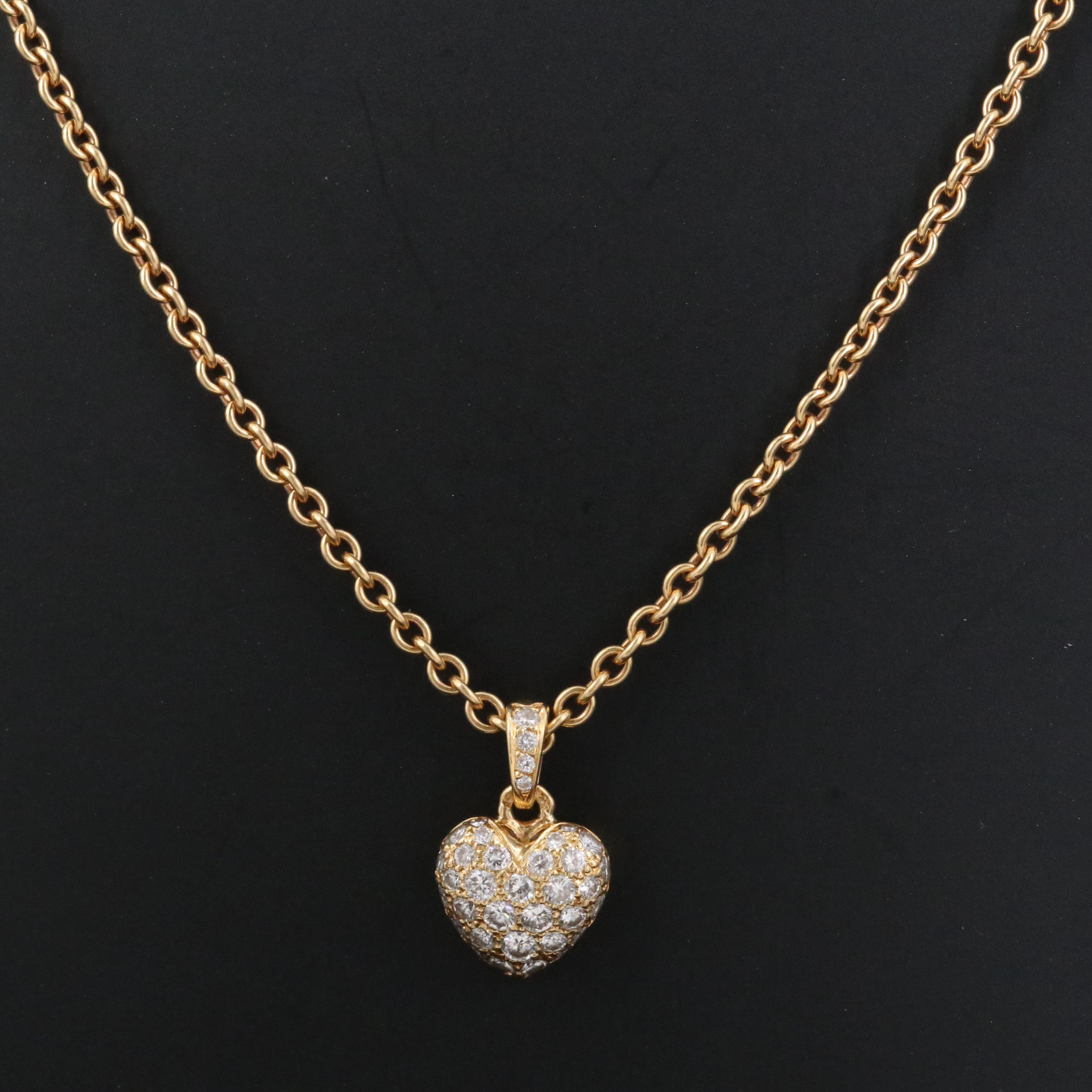 Cartier Heart of Cartier 18K 0.54 CTW Pavé Diamond Heart Pendant Necklace