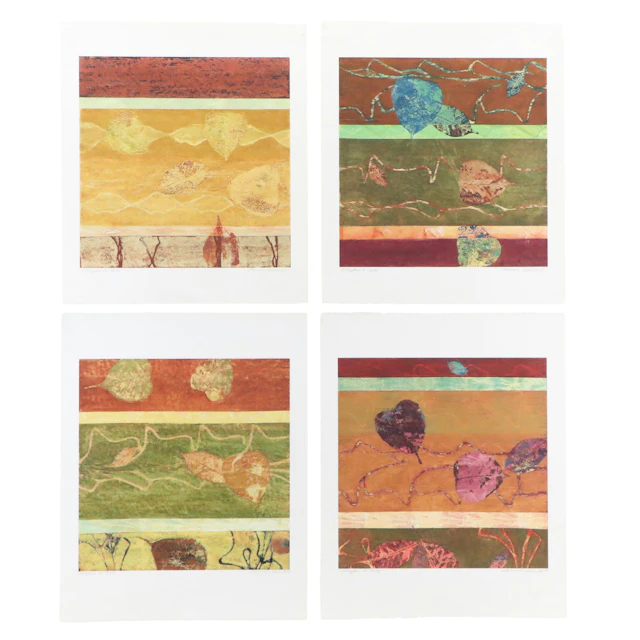 Sharron Bliss Serigraphs "M Rhythm I," "M Rhythm II," "M Rhythm III,"