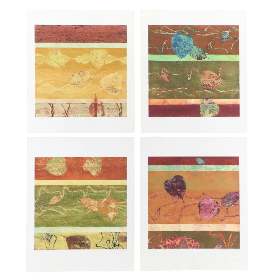 Sharron Bliss Serigraphs "M Rhythm I," "M Rhythm II," "M Rhythm III,"