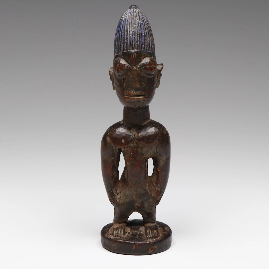 African Yoruba Ibeji Wood Figure, 19th Century