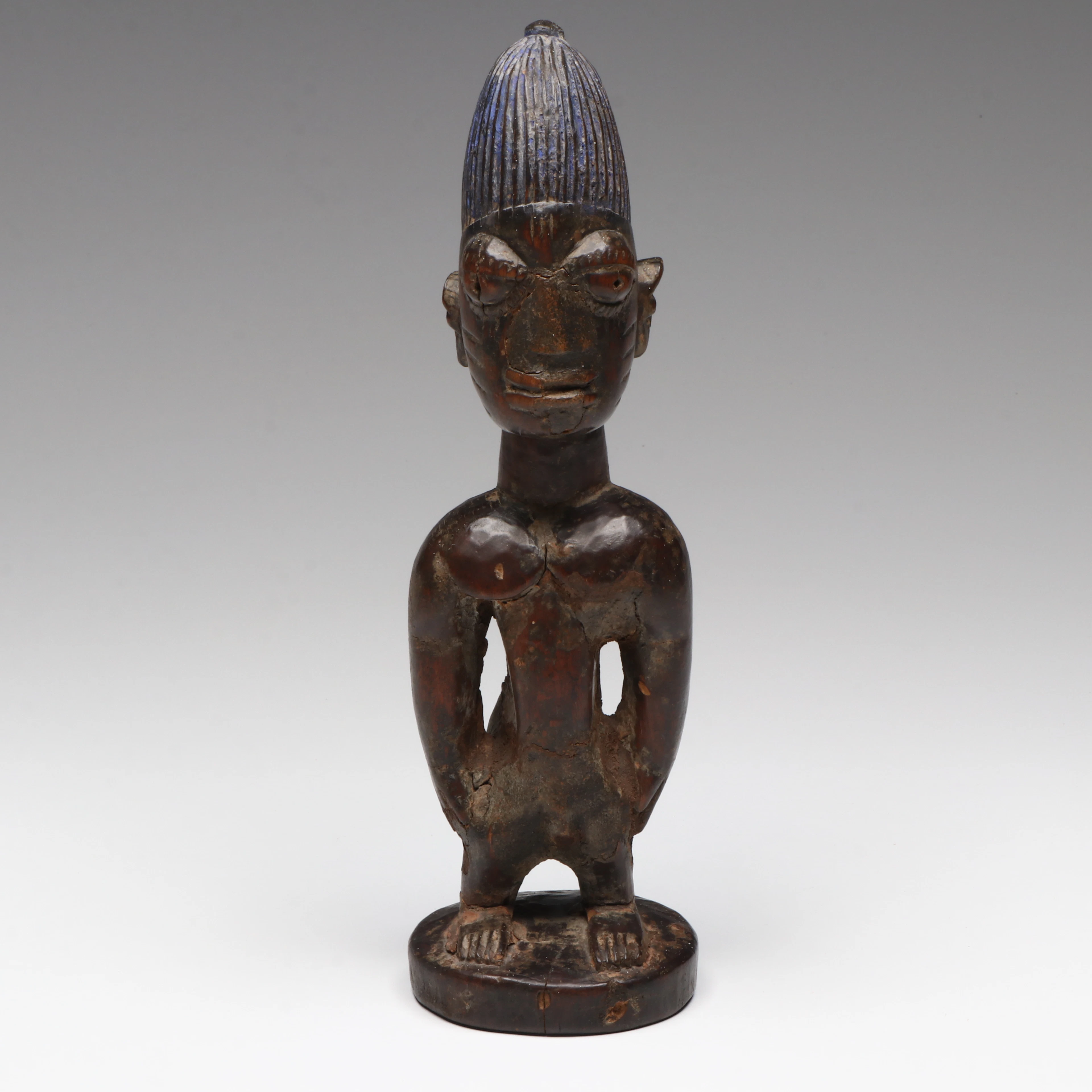 African Yoruba Ibeji Wood Figure, 19th Century