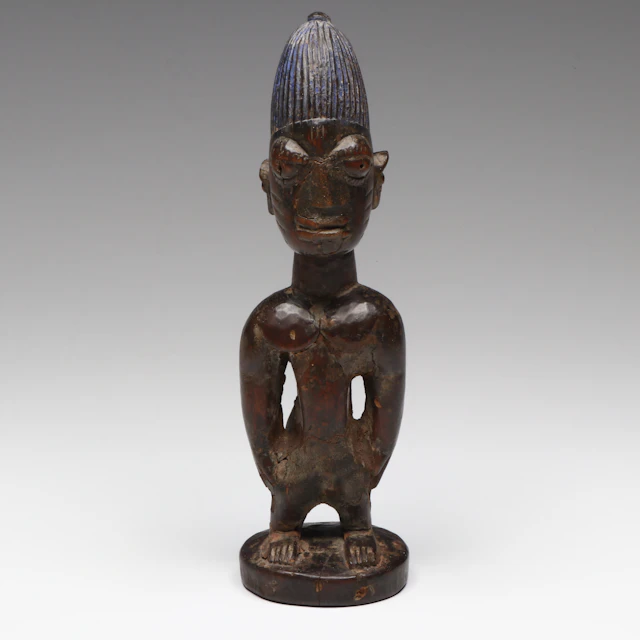 African Yoruba Ibeji Wood Figure, 19th Century