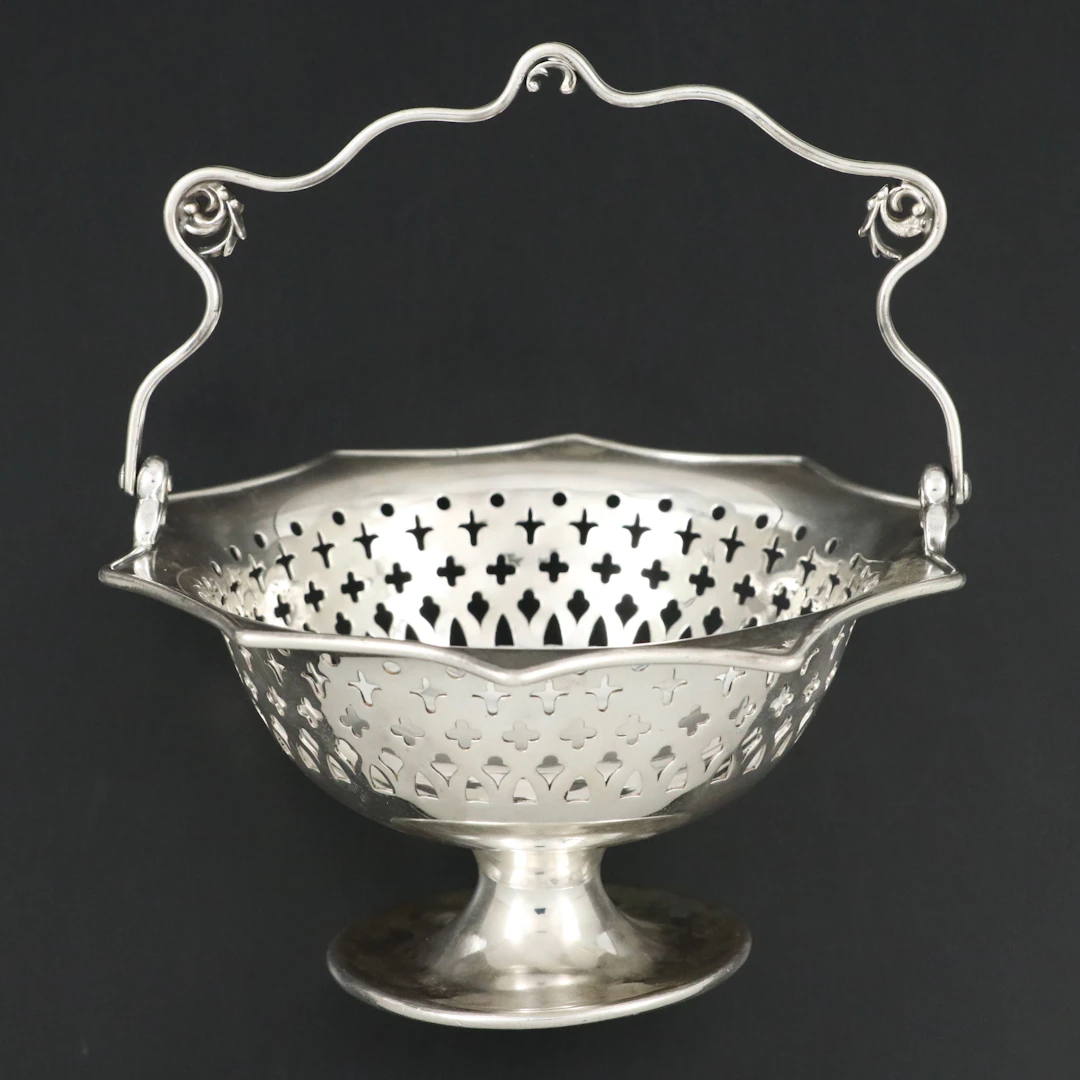American Sterling Silver Pierced Bride's Basket