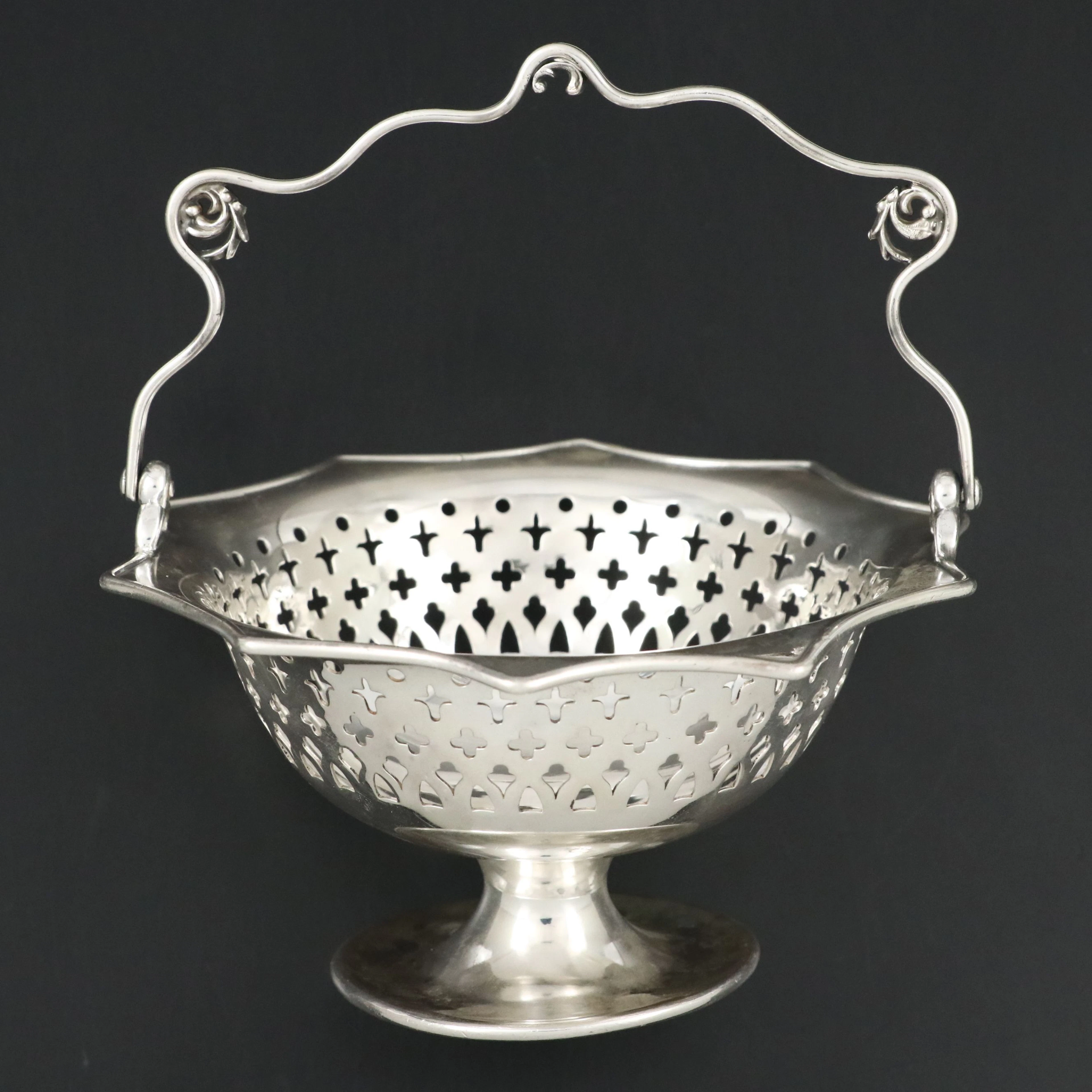 American Sterling Silver Pierced Bride's Basket