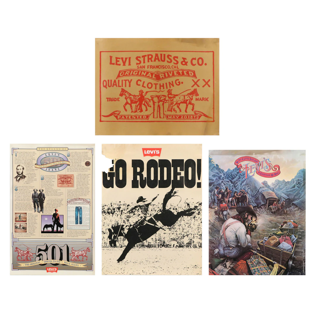 Vintage Levi's Advertisement Posters, 1970s-1980s