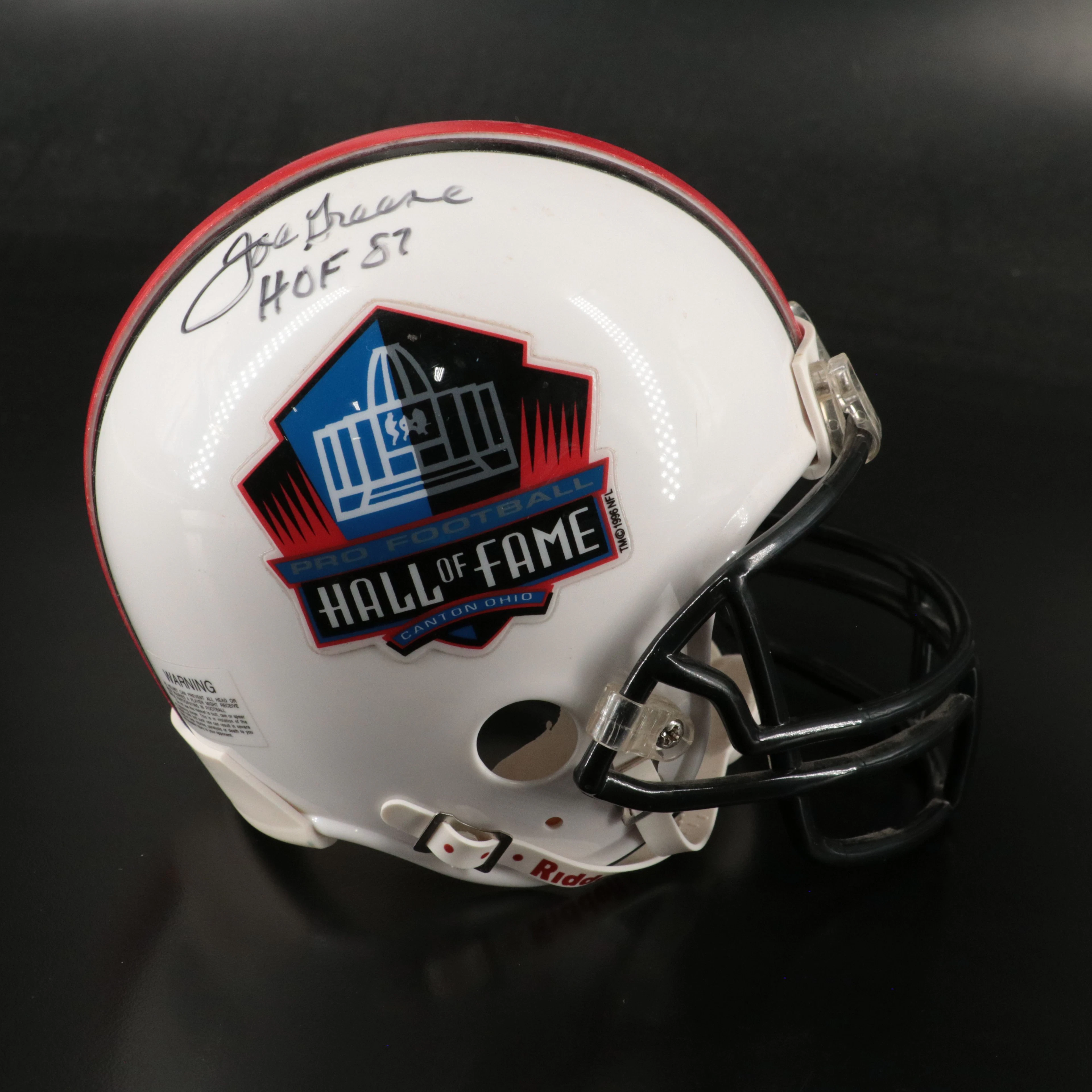 Joe Greene and Dermontti Dawson Signed Pro Football Hall of Fame Mini Helmet