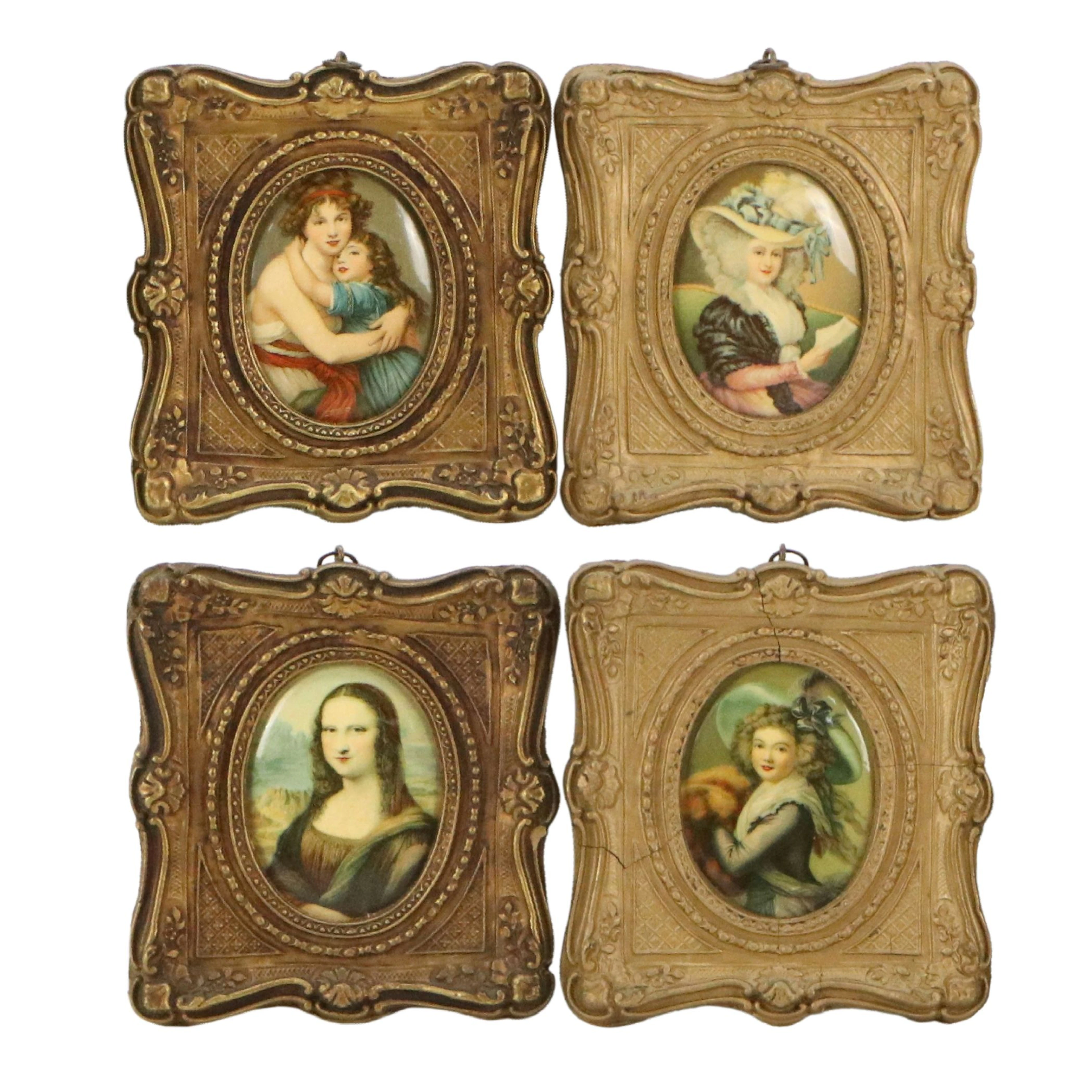 Chromolithograph Image Transfers Including "Mona Lisa"