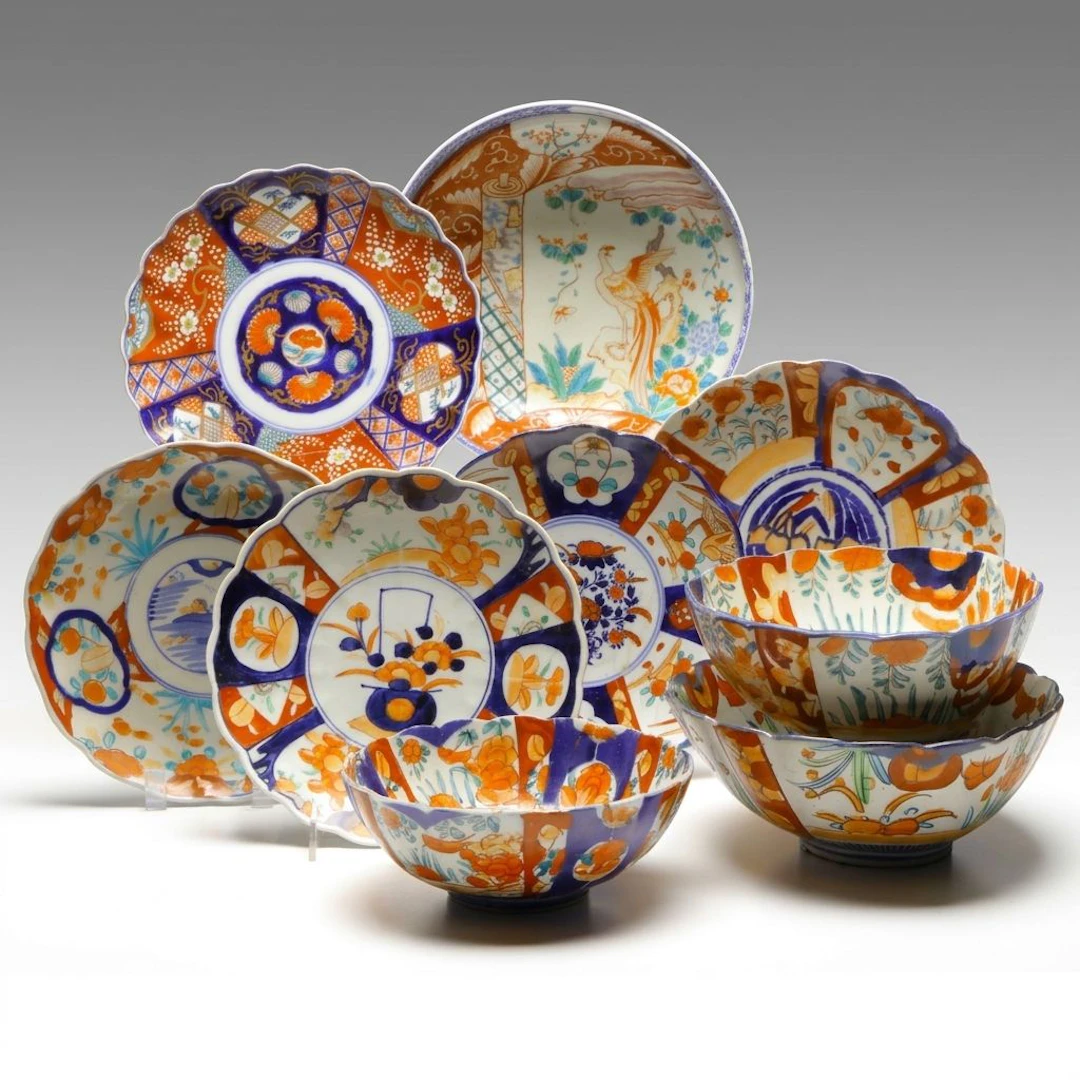 Japanese Imari Ware Bowls and Plates
