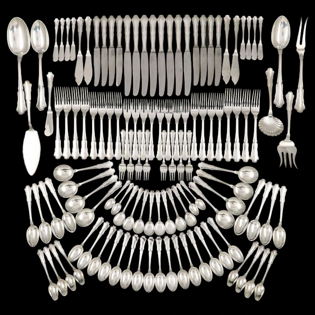 Buccellati "Savoy" Sterling Silver Flatware Service for Eight