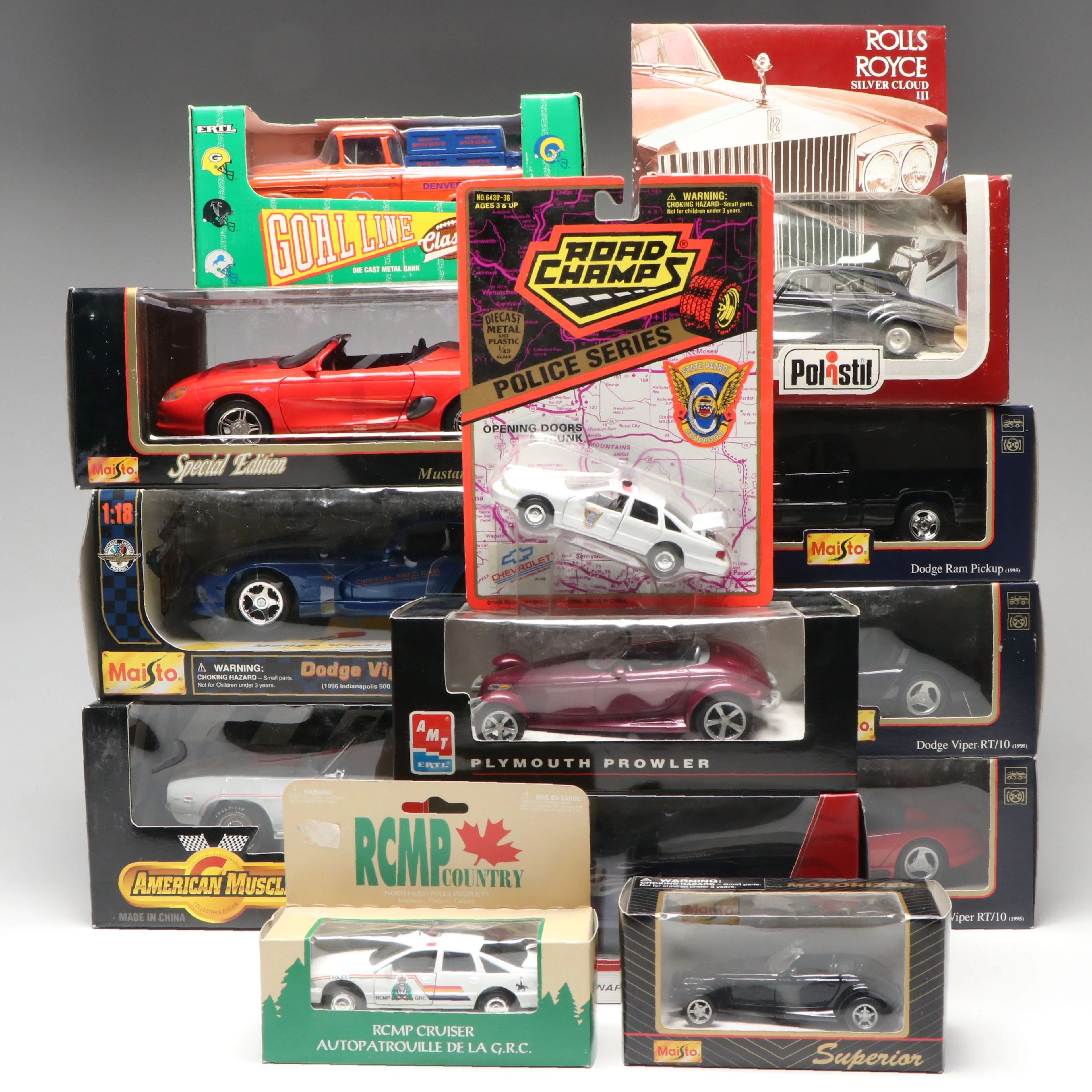 Maisto "1995 Dodge Ram Pickup", "1995 Dodge Viper" and More Diecast Vehicles