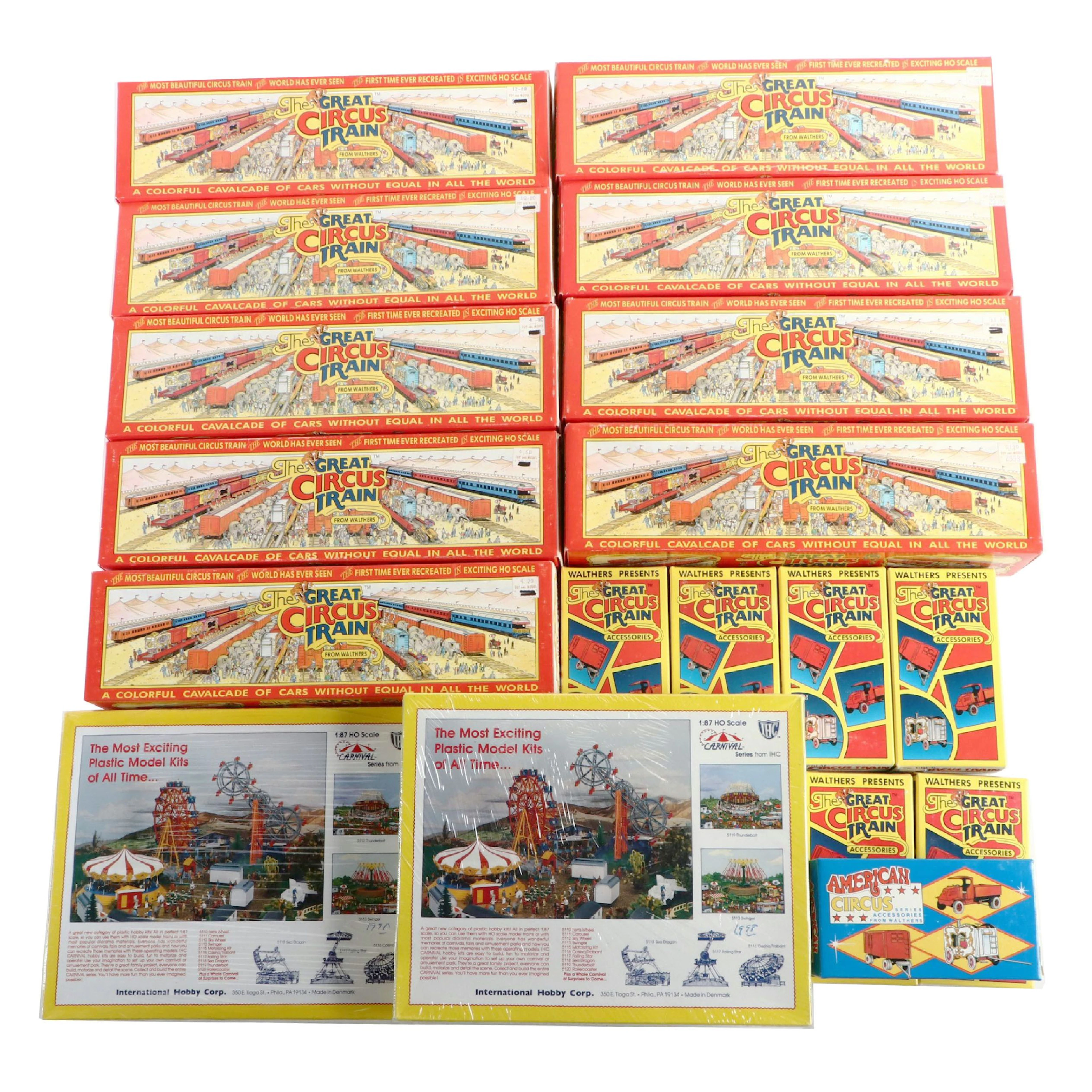 Walthers HO Scale "The Great Circus Train" with Accessories and Model Kits