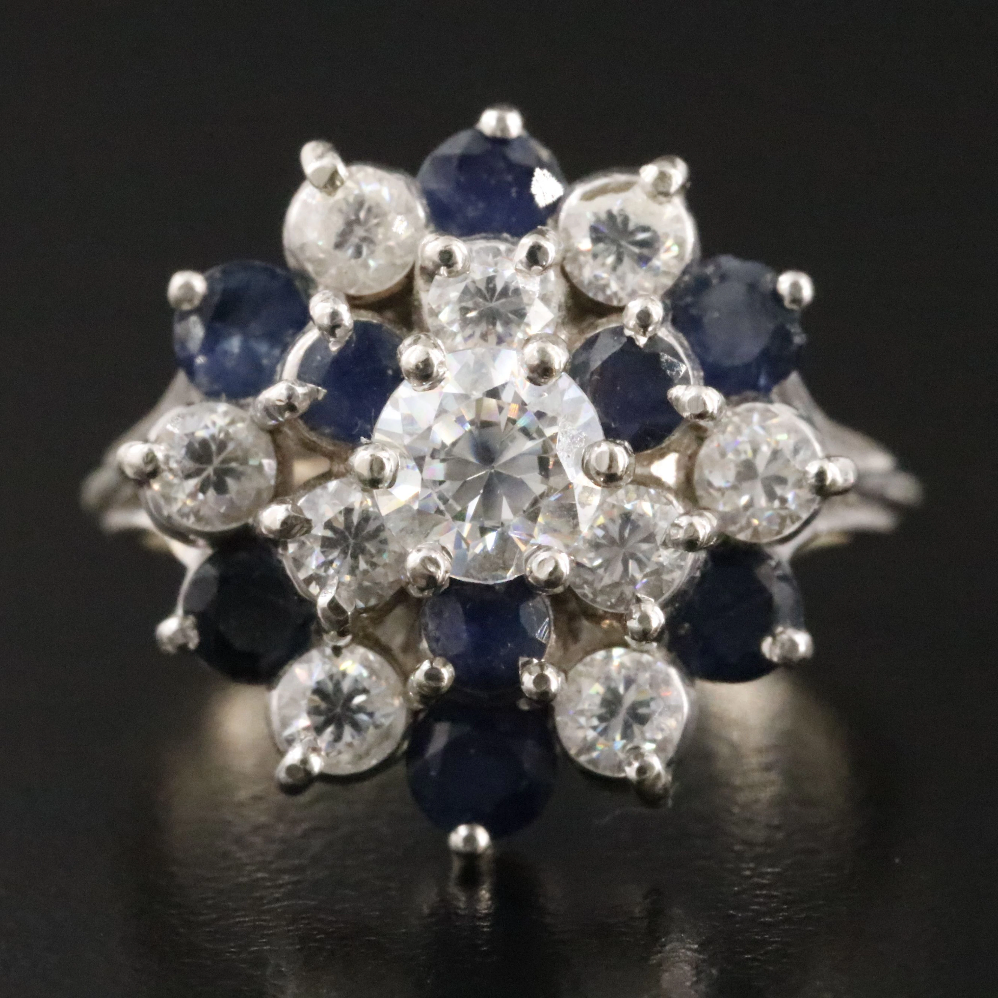 14K Strontium Titanate and Sapphire Ring