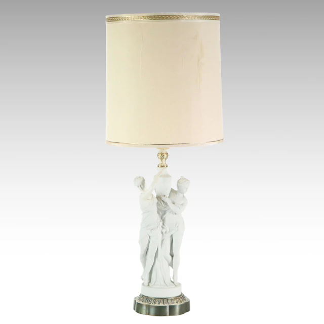 Neoclassical Style Allegorical Figures Table Lamp