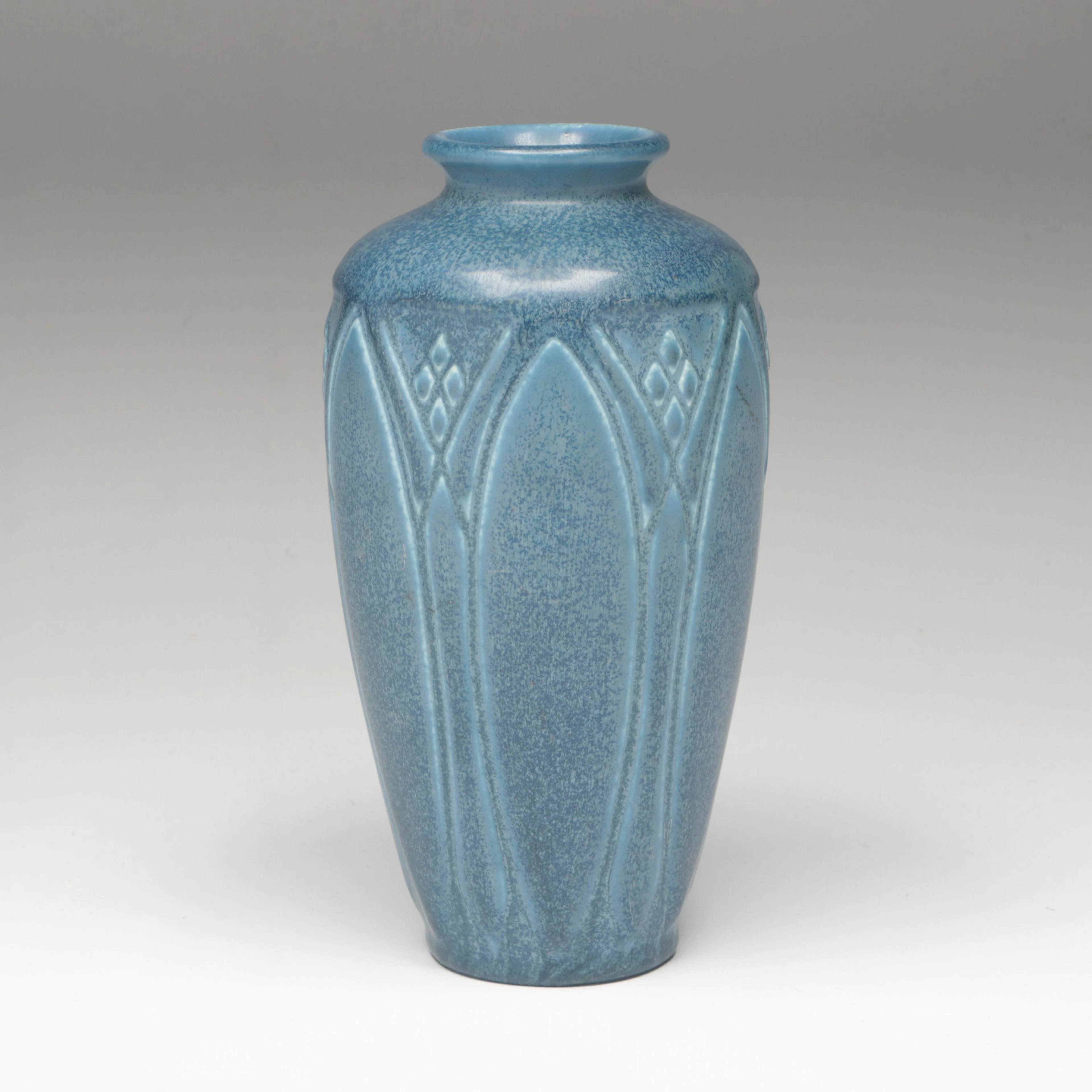 Rookwood Pottery Matte Blue Arts and Crafts Style Vase, 1928